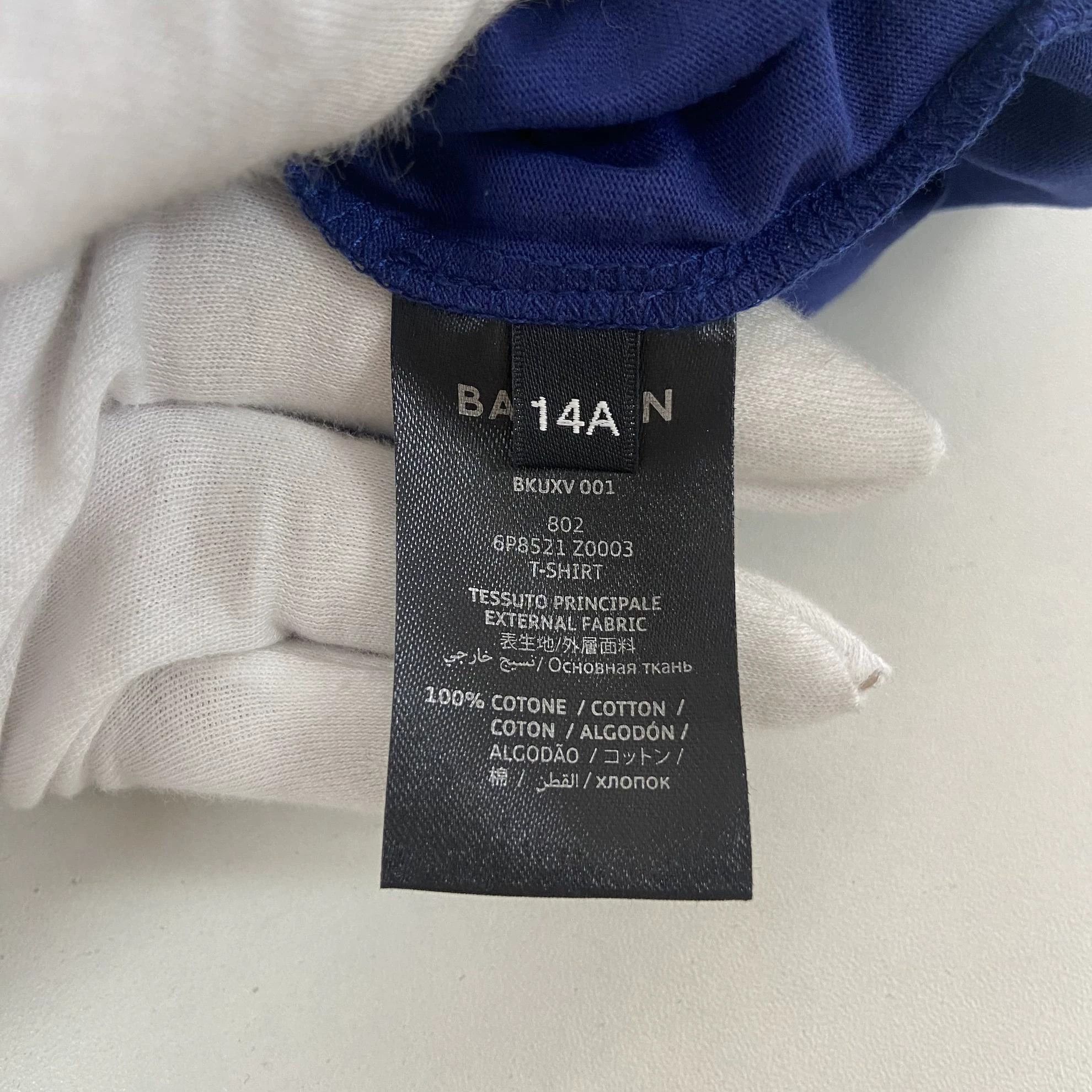 Balmain Balmain blue logo T-shirt 14A Size US XS / EU 42 / 0 - 8 Thumbnail