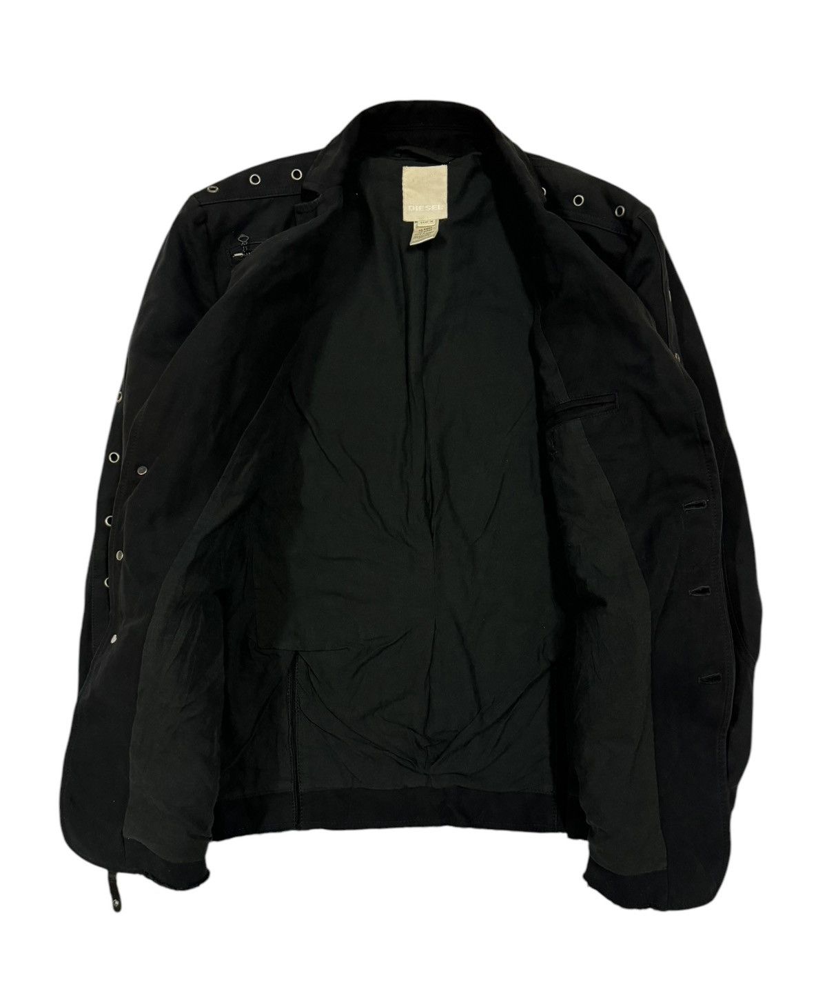 Diesel × Diesel Black Gold Diesel Bondage Black Blazer Jacket Multipocket Size 40R - 11 Thumbnail