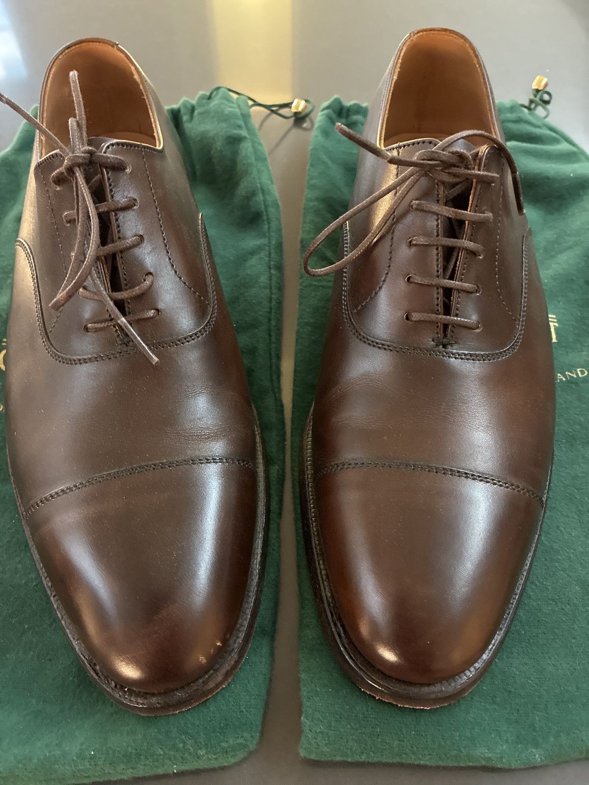 Crockett & Jones Crockett & Jones Connaught Dark Brown Burnished Calf Oxford Size US 9.5 / EU 42-43 - 1 Thumbnail