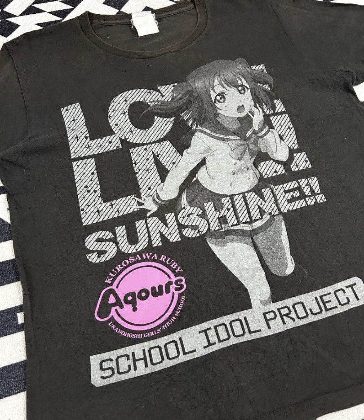 Anime × Japanese Brand × Vintage Vintage y2k school idol project love live sunshine black tee Size US L / EU 52-54 / 3 - 2 Thumbnail