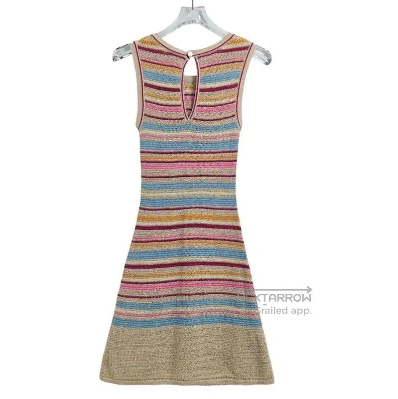 Chanel Chanel Colorful Striped Cotton Blend Dress . Size S / US 4 / IT 40 - 2 Thumbnail