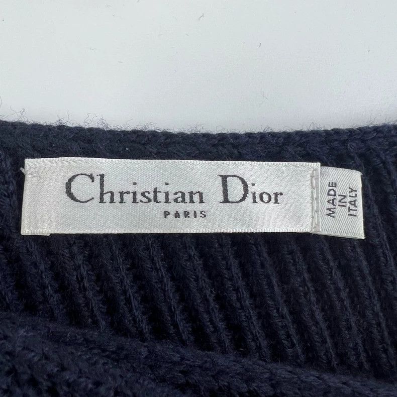 Dior Dior Dark blue irregular backless knitted sweater Size M / US 6-8 / IT 42-44 - 4 Thumbnail