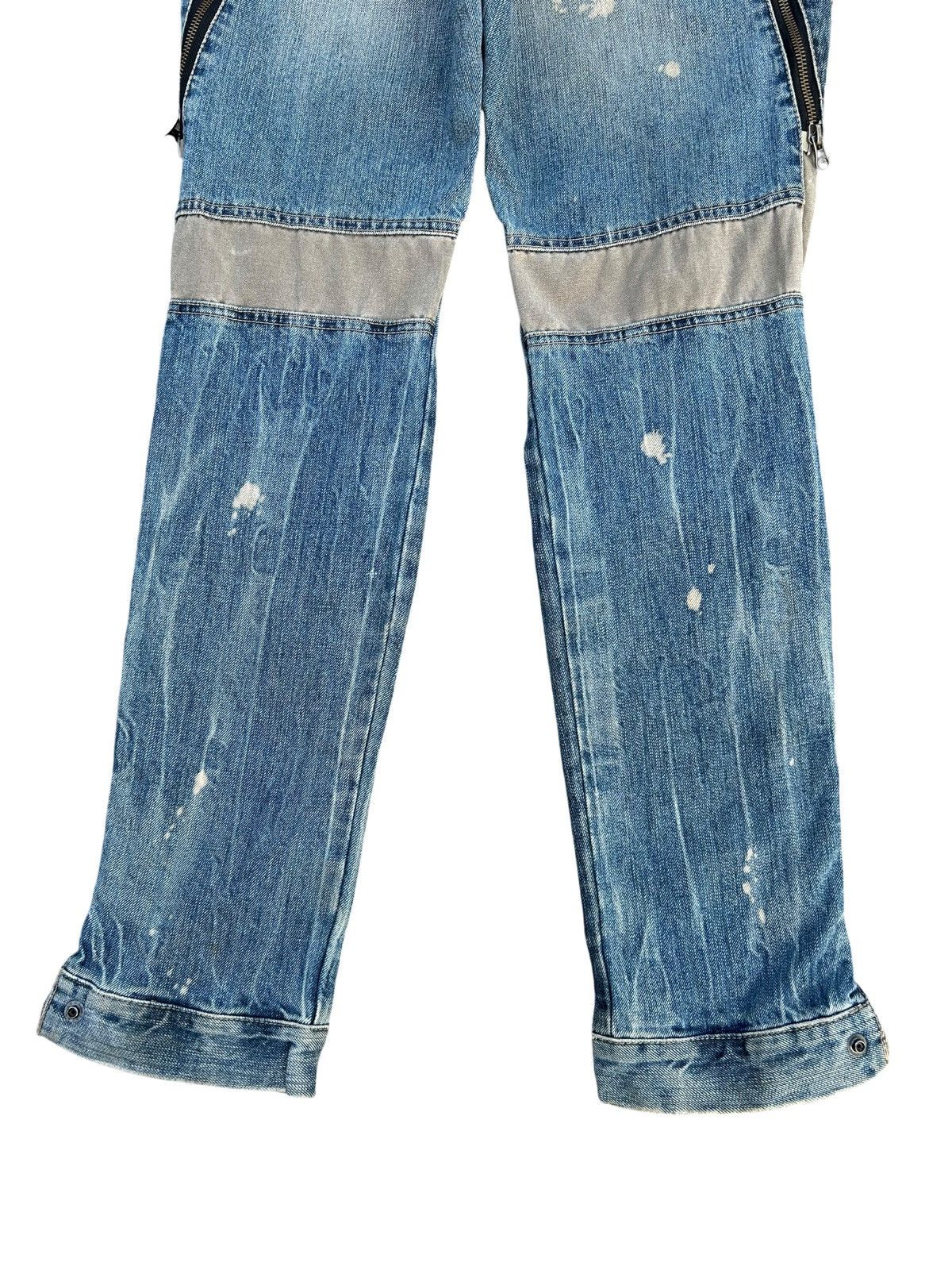 Kapital PPFM Japanese Punk Bondage Distressed Denim Jeans Size US 32 / EU 48 - 12 Thumbnail