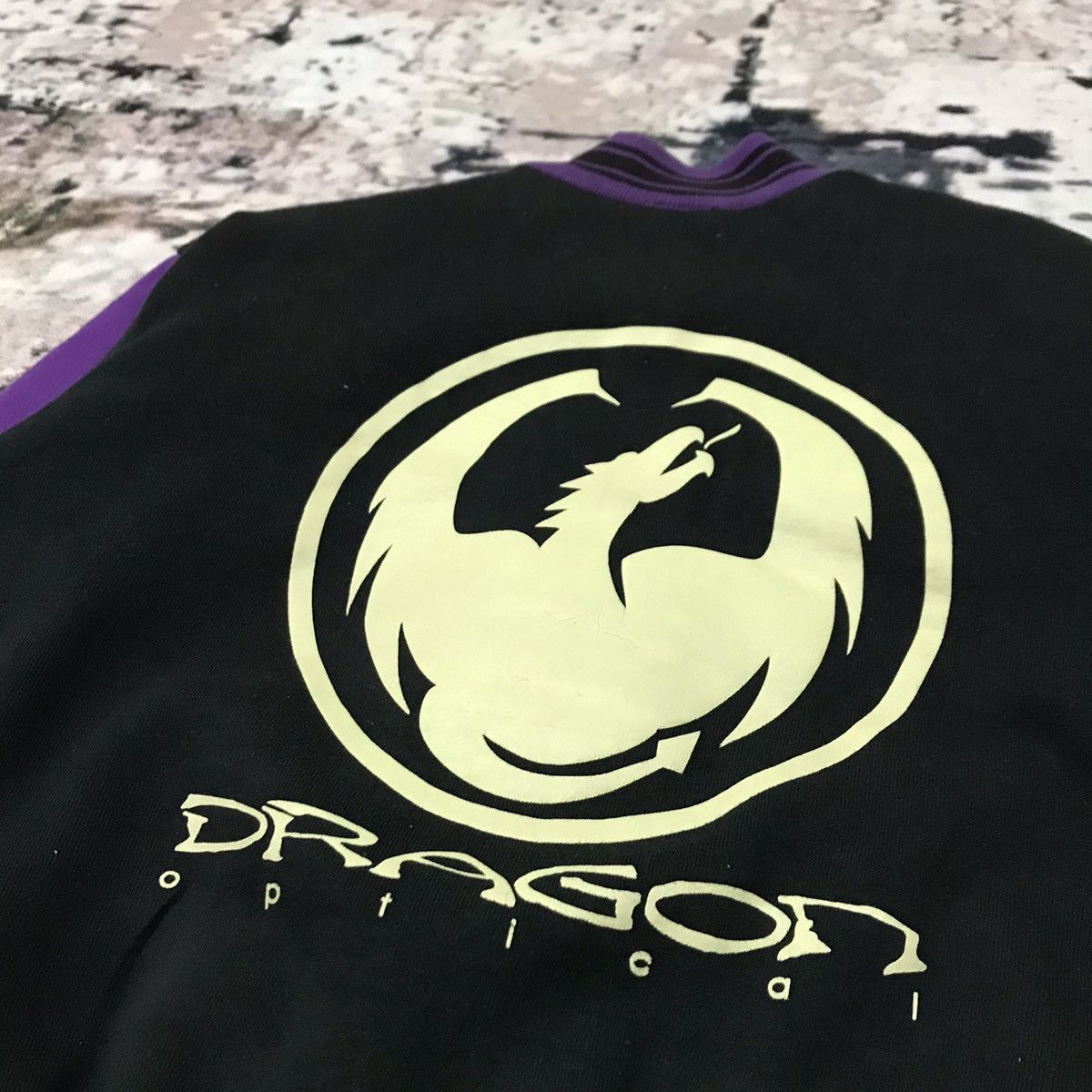 Fruit Of The Loom Vintage 90s Dragon Skateboarding Backhit Varsity Jacket Size US S / EU 44-46 / 1 - 3 Thumbnail