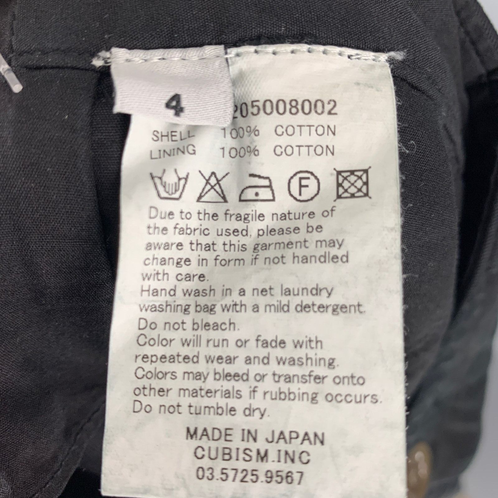 Visvim VISVIM Size L Black Solid Cotton Button Fly Casual Pants Size US 34 / EU 50 - 4 Thumbnail