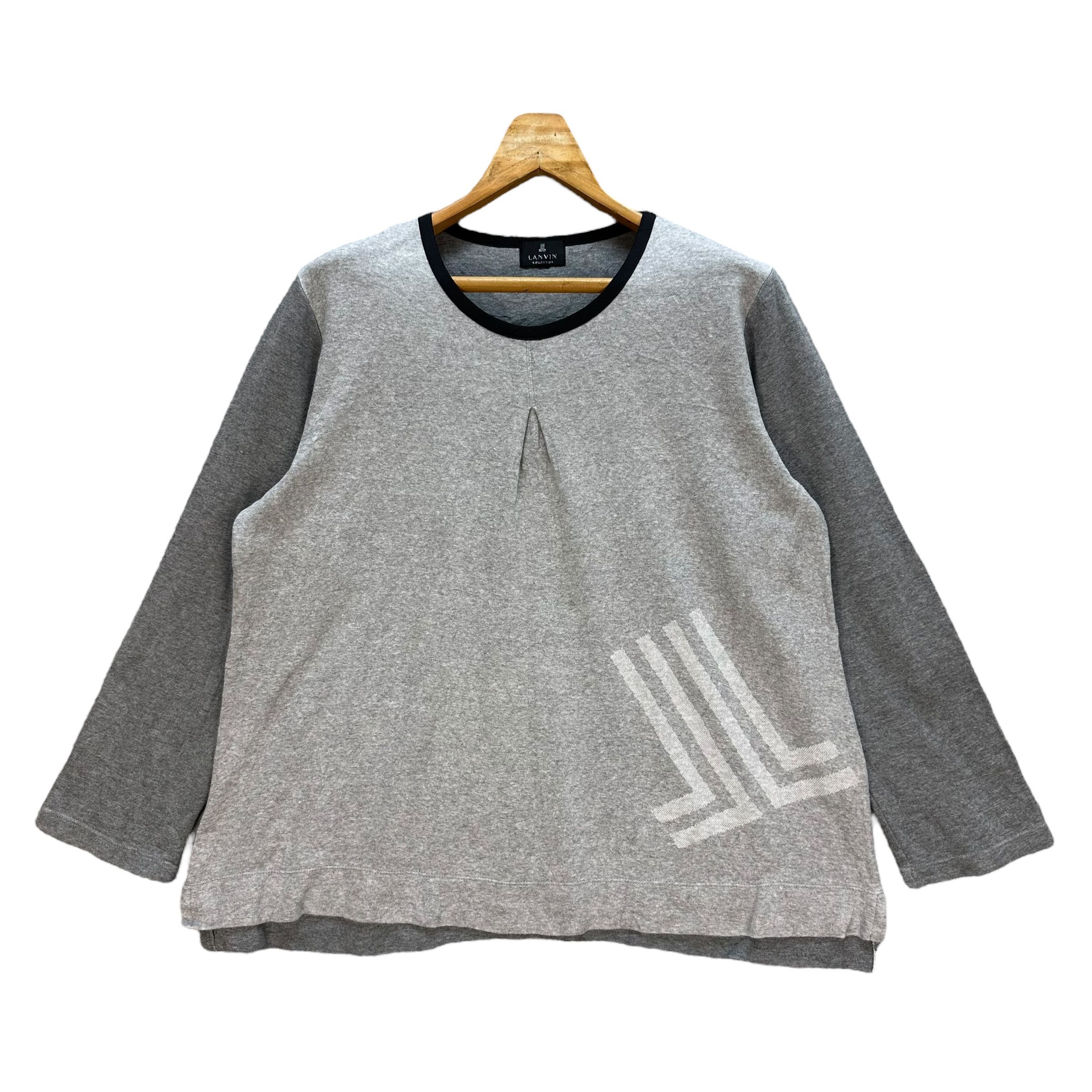 Lanvin LANVIN Collection Big Logo Long Sleeve Shirt #A5-0137 Size L / US 10 / IT 46 - 1 Thumbnail