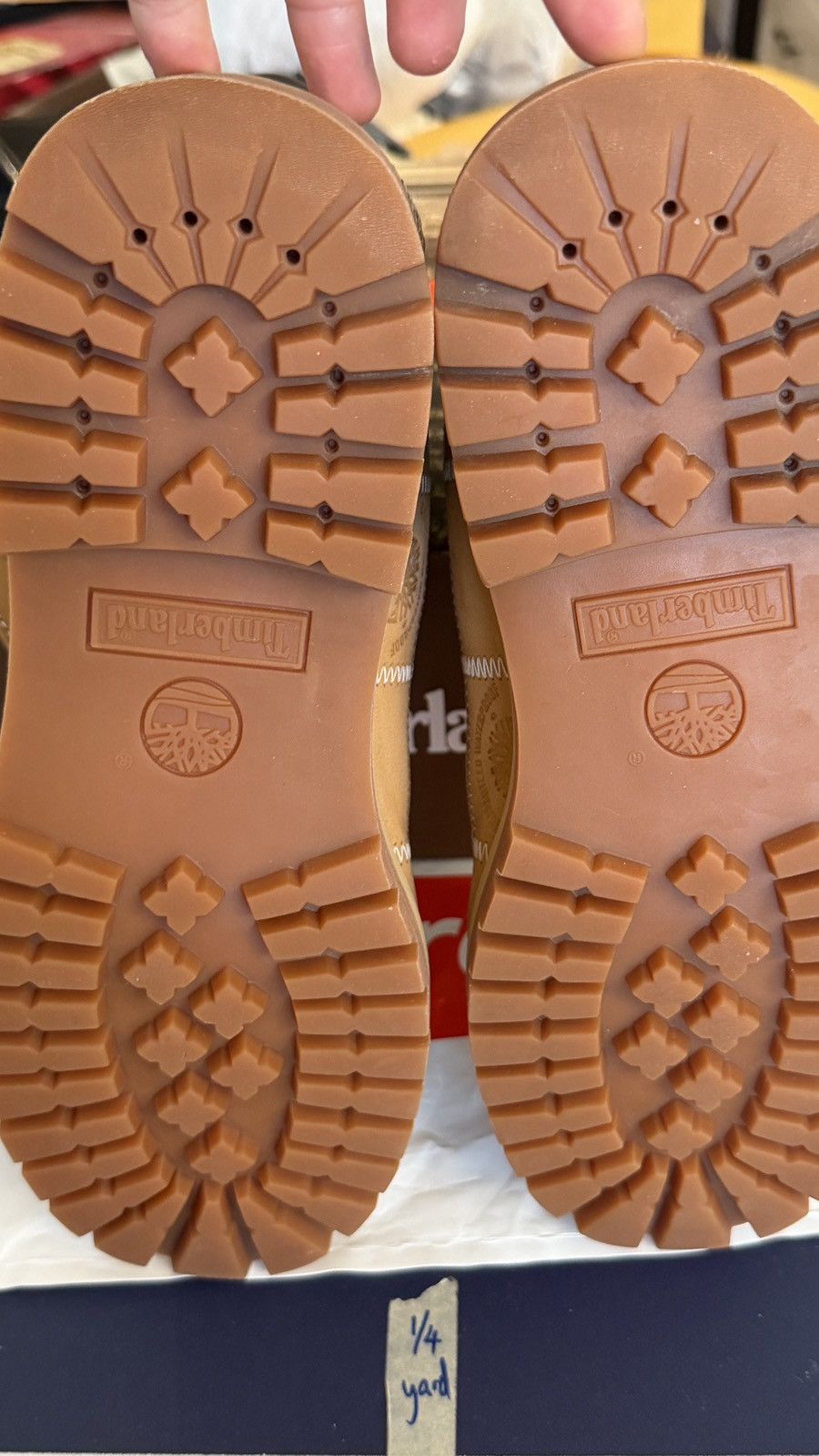 Supreme × Timberland SupremeXTimberland Premium Mid Lace Waterproof Wheat Nubuck Size US 8.5 / EU 41-42 - 7 Thumbnail