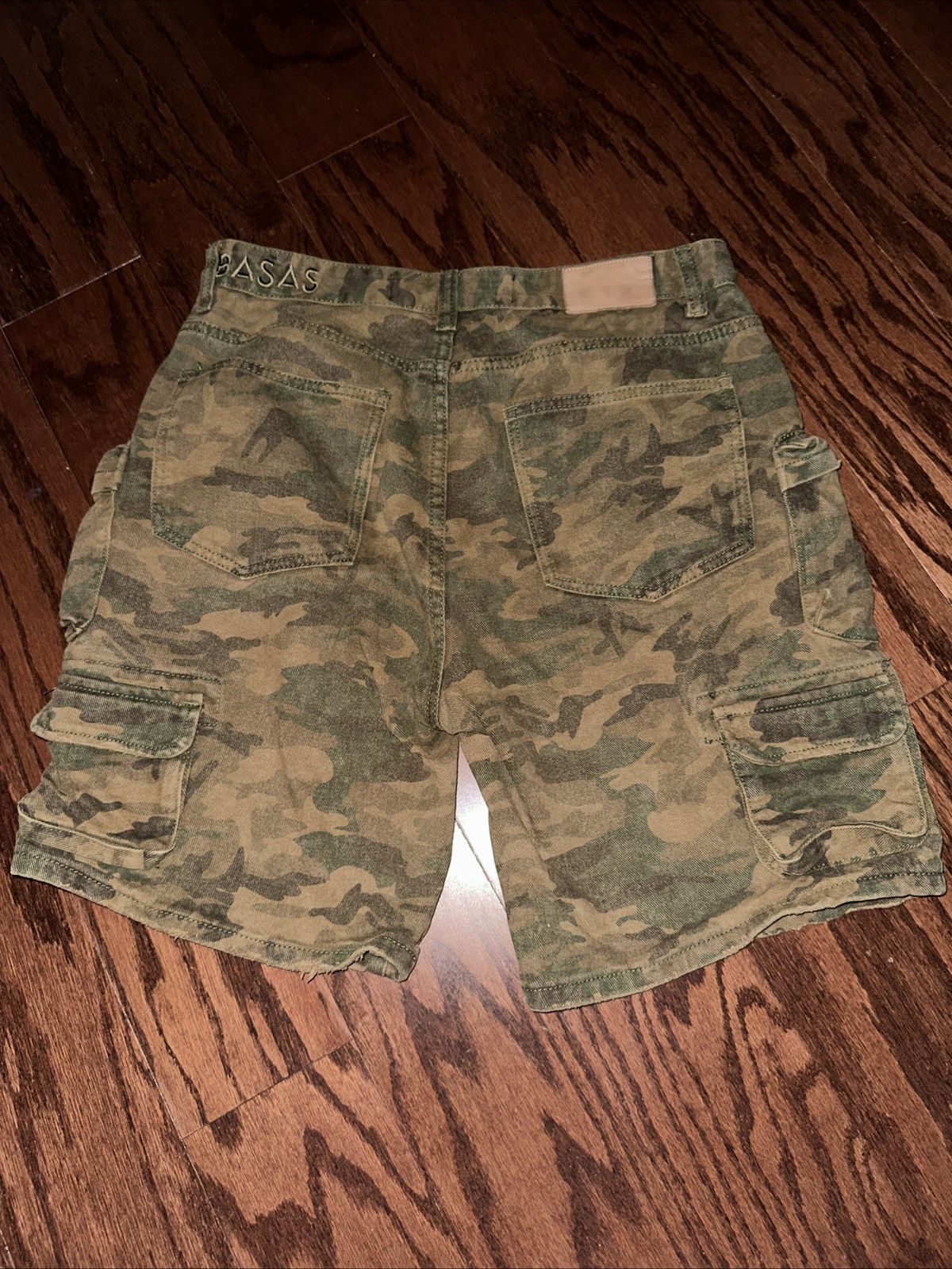 Valabasas Valabasas Denim Camo Cargo Shorts 32 Size US 32 / EU 48 - 2 Thumbnail