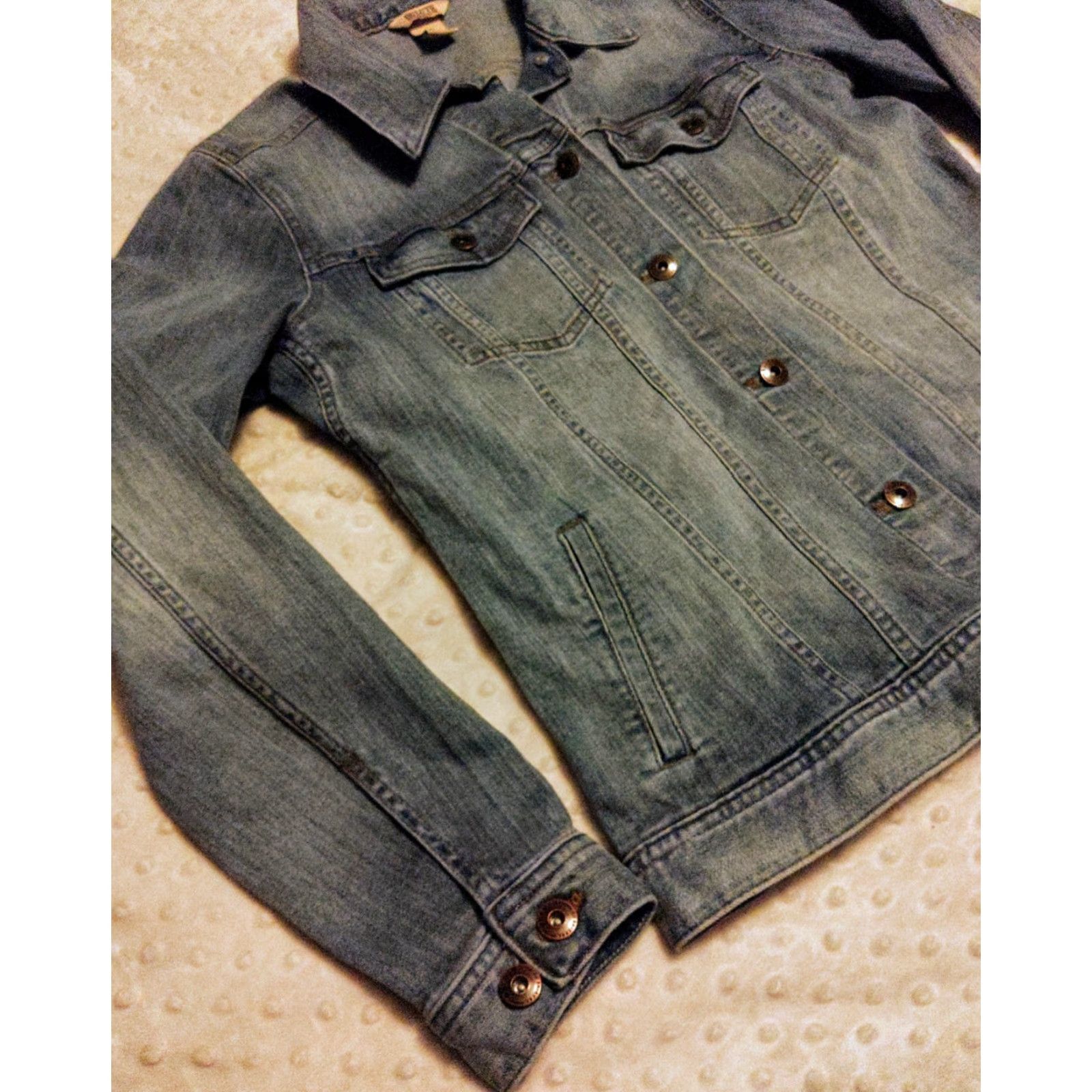 CO Duluth Denim Jean Jacket Women’s XS Distressed Blue Button Up Jacket Casual Workwear Size 26" / US 2 / IT 38 - 3 Thumbnail