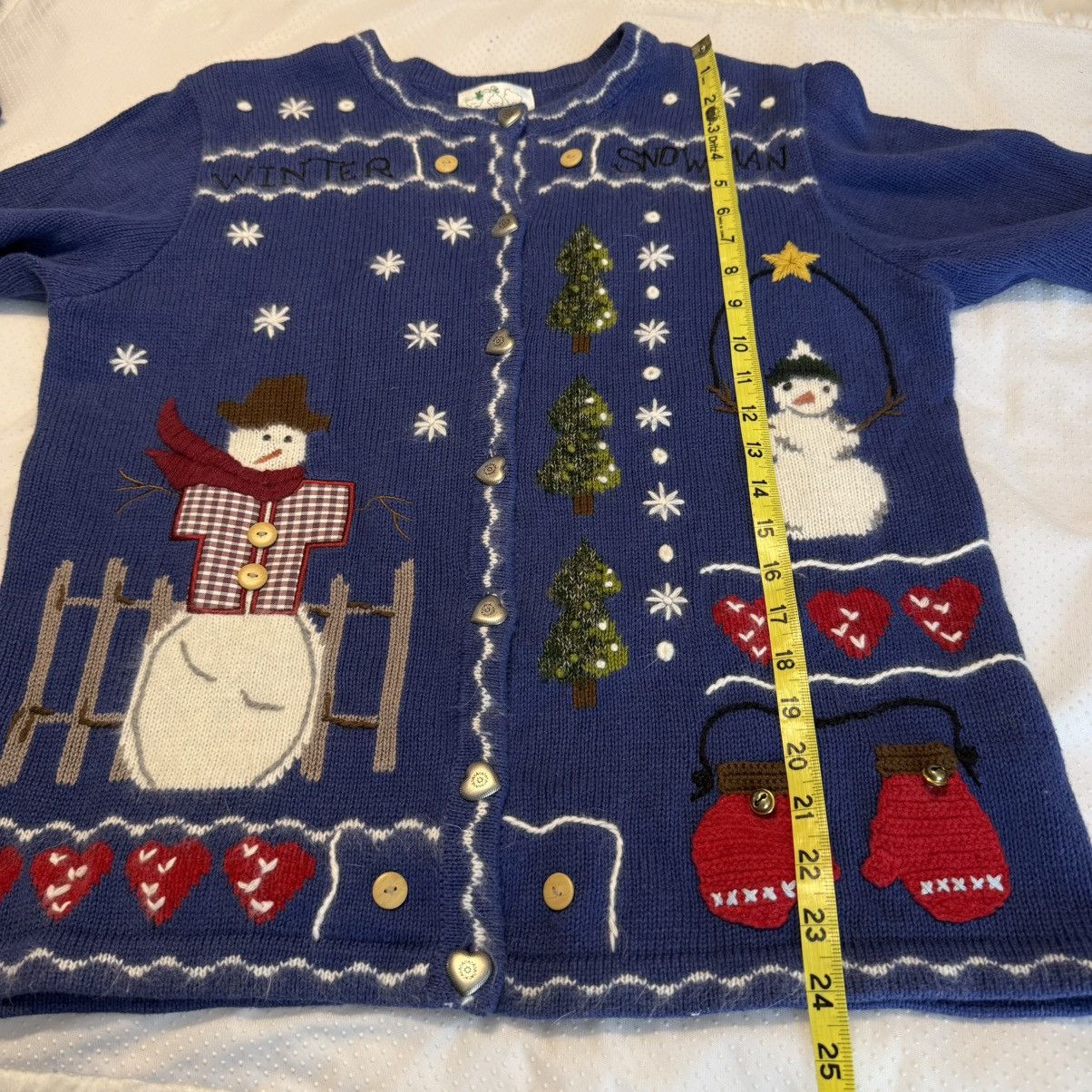 Vintage Vintage The Quacker Factory Snowman Sweater Blue Sz Medium Size M / US 6-8 / IT 42-44 - 12 Thumbnail