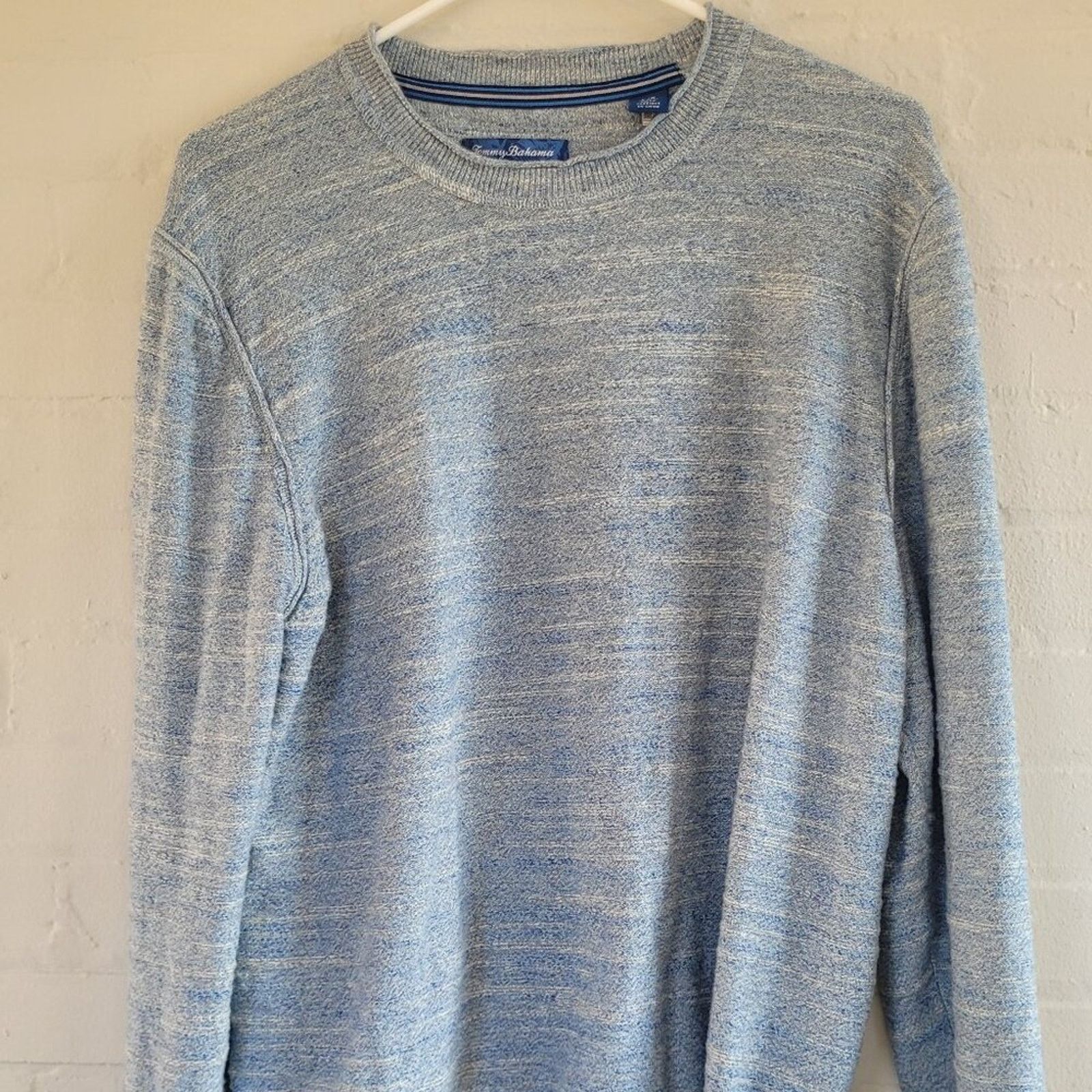 Tommy Bahama Tommy Bahama Blue Heathered Crewneck Sweater Size L Coastal Size US L / EU 52-54 / 3 - 1 Thumbnail