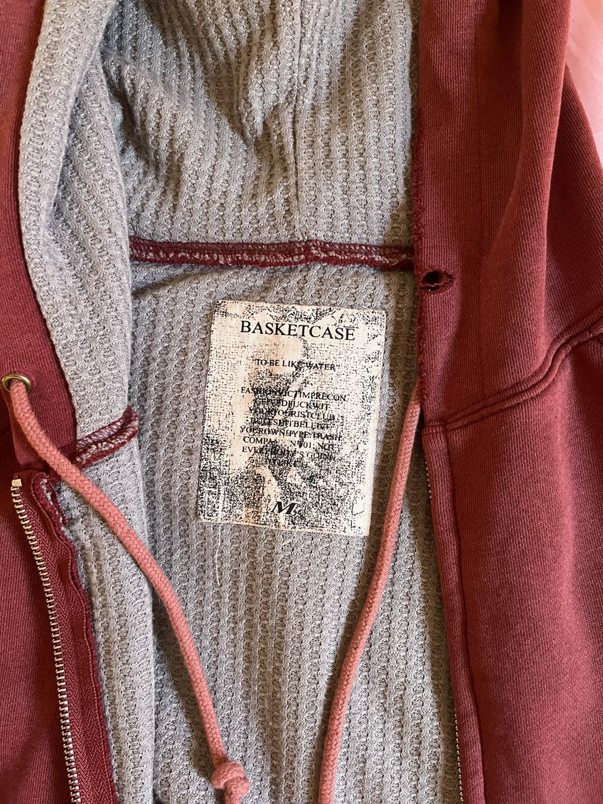 basketcase gallery Basketcase Hench Thermal Lined Zip Up Hoodie “wash red” Size US M / EU 48-50 / 2 - 3 Thumbnail