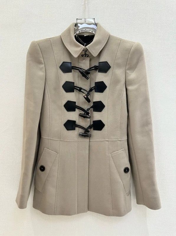 Burberry Burberry Khaki Wool Double-Breasted Long Coat Size S / US 4 / IT 40 - 1 Thumbnail