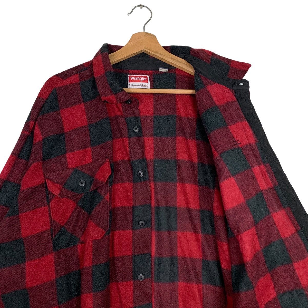 Wrangler WRANGLER Checked Flannel Plaid Button Up Shirt #0417-C19 Size US XXL / EU 58 / 5 - 10 Thumbnail