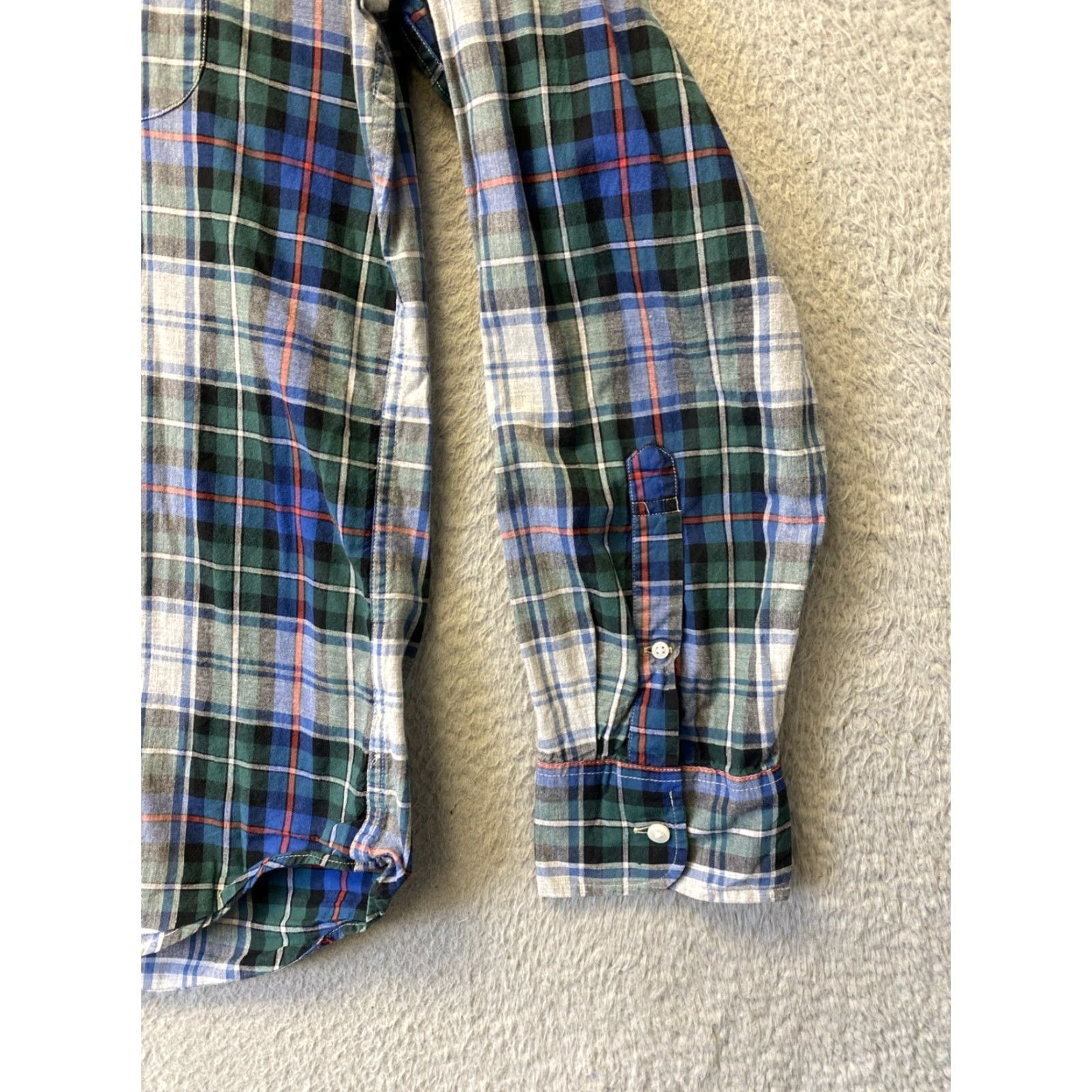 J.Crew J.Crew Shirt Men XL Multicolor Plaid Button-Down Oxford Slim Fit Long Sleeve Blue Green Red Size US XL / EU 56 / 4 - 2 Thumbnail