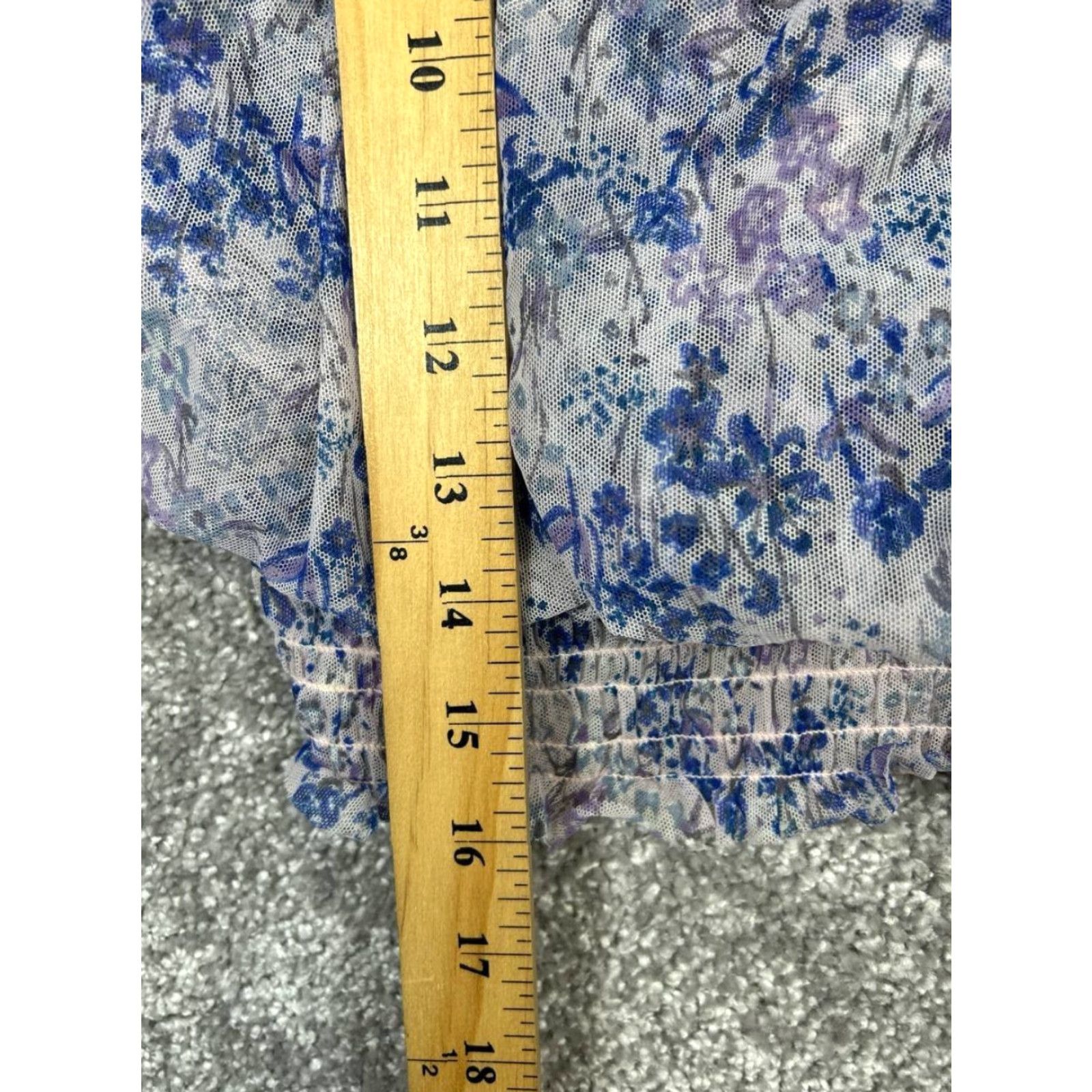 Free People Free People Shirt XS Womens Blue Floral Blouse V-Neck Cropped Bohemian Casual Lightweight Relaxed Linen Rayon Blouse - N/A Size XS / US 0-2 / IT 36-38 - 8 Thumbnail