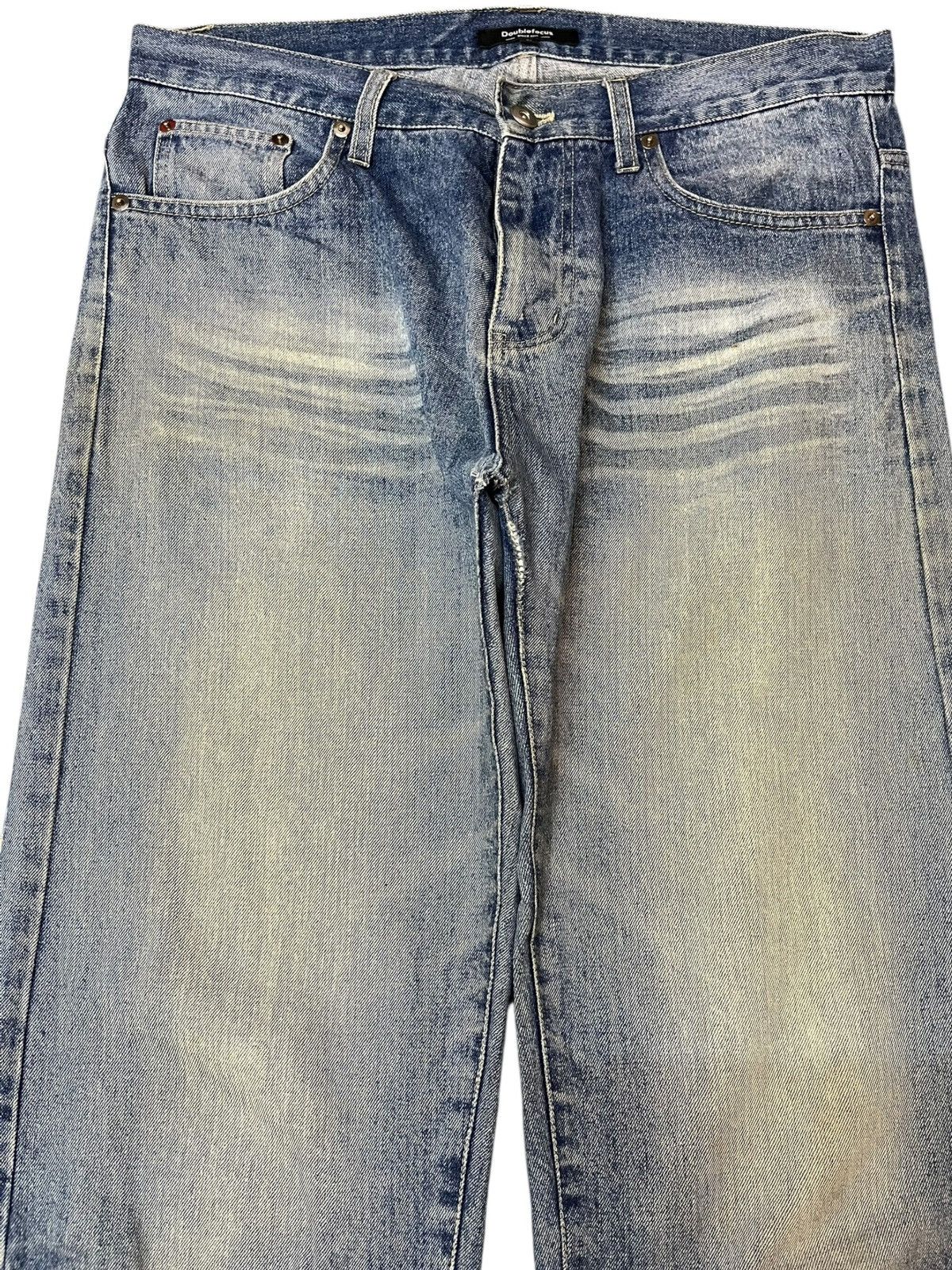Le Grande Bleu (L.G.B.) Vintage Double Focus Faded Distressed Denim Size US 33 - 2 Thumbnail