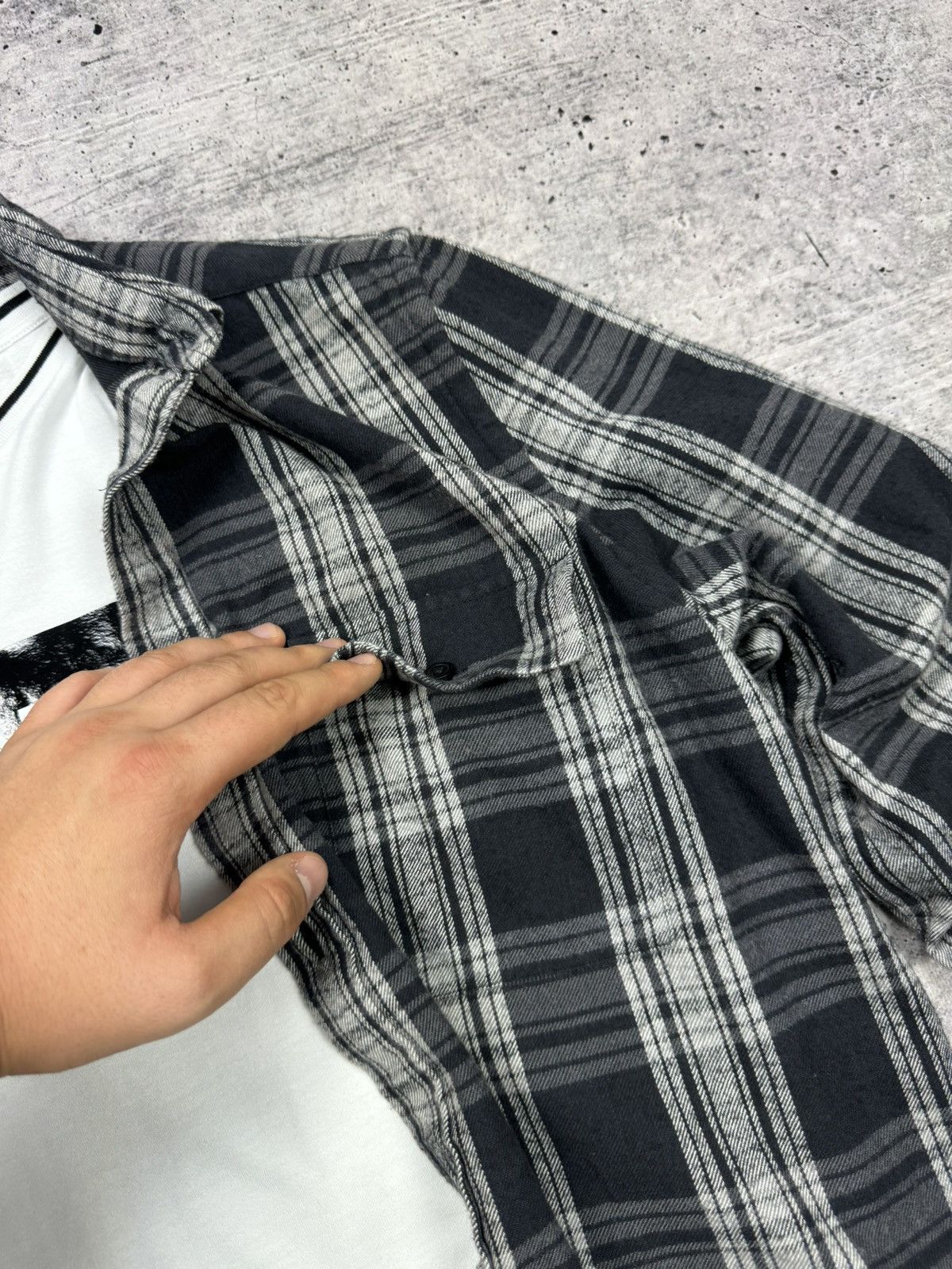 Flannel Vintage Y2K Plaid Flannel Checkered Shirt Travis Scott Style Size US S / EU 44-46 / 1 - 8 Thumbnail