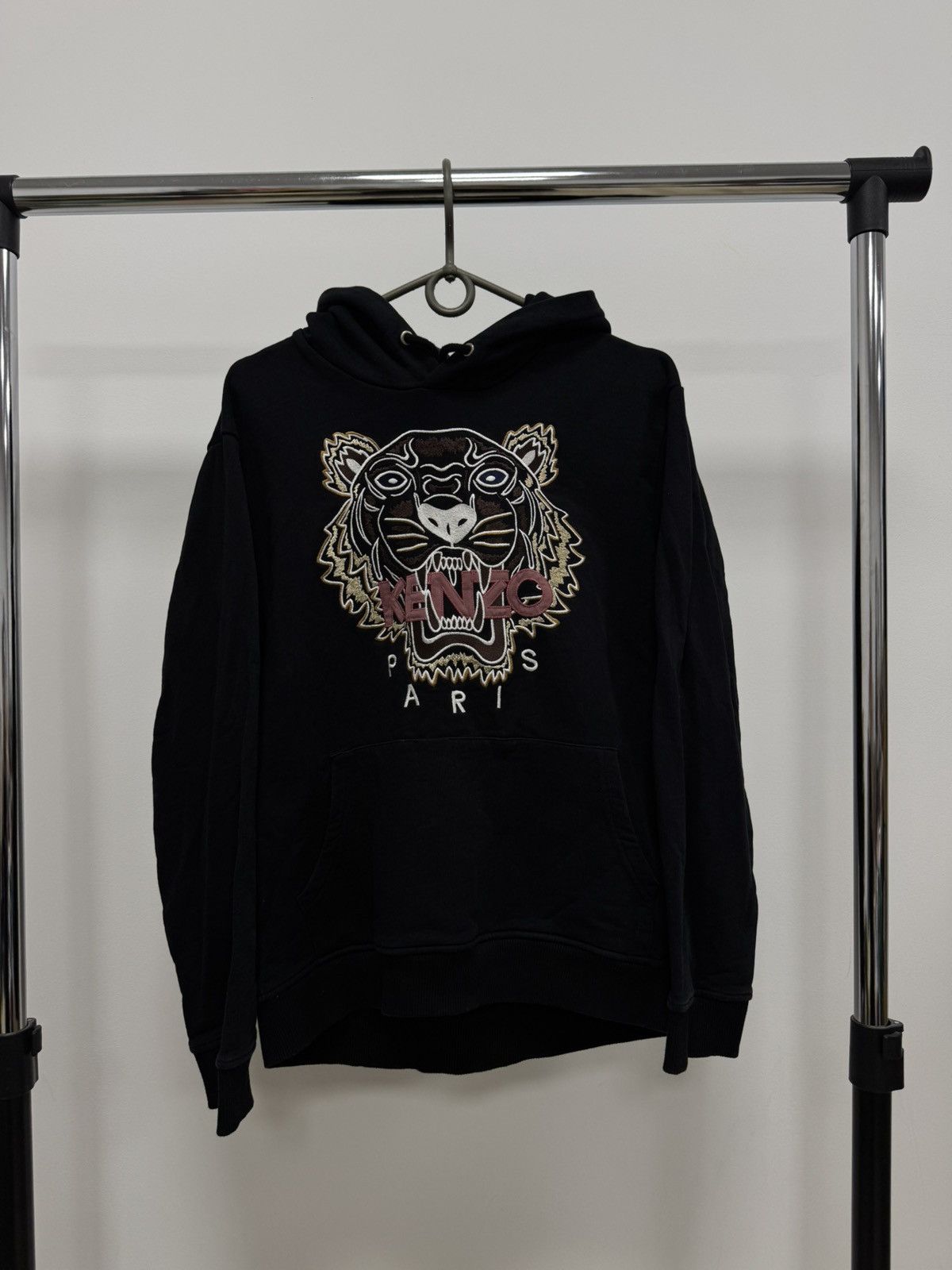 Kenzo Kenzo Paris Tiger Black Hoodie Embroidered Logo Men’s M Size Size US M / EU 48-50 / 2 - 1 Thumbnail