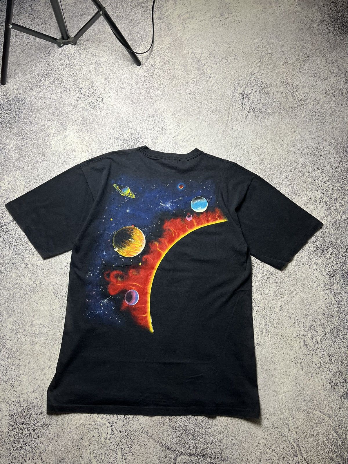 Vintage 1990 Vintage Peter Kull Solar System Graphic T-Shirt 90s Size US XL / EU 56 / 4 - 14 Thumbnail