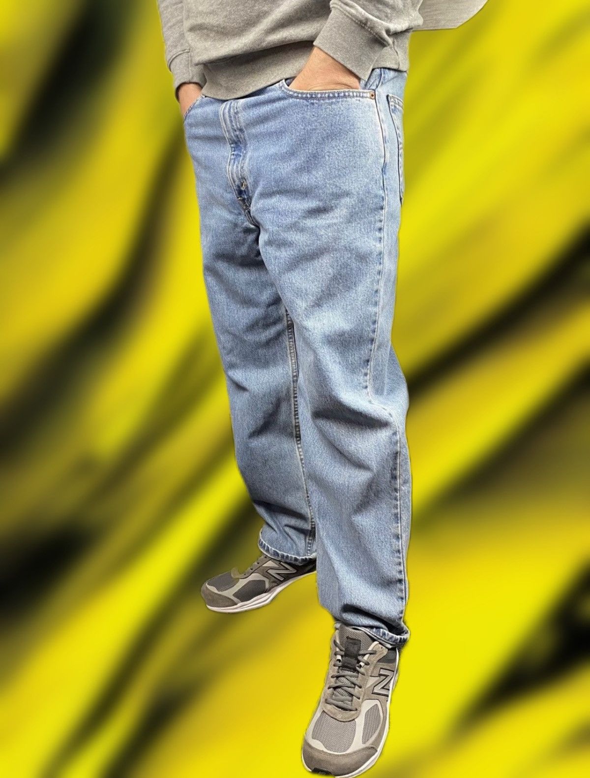Jean × Levi's × Vintage Vintage Levis 550 1999 Jeans Baggy Wash Denim Blue Size US 36 / EU 52 - 3 Thumbnail