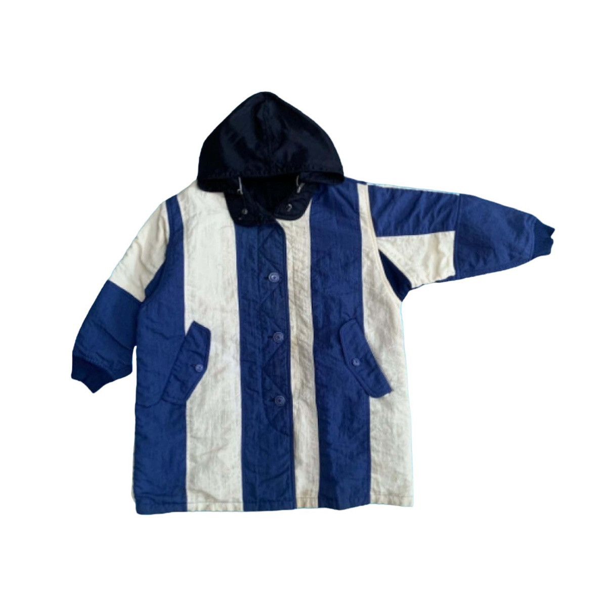 image of If Six Was Nine x Issey Miyake Vintage 1980S Issey Miyake Reversible Puffer Jacket Windcoat in Stri