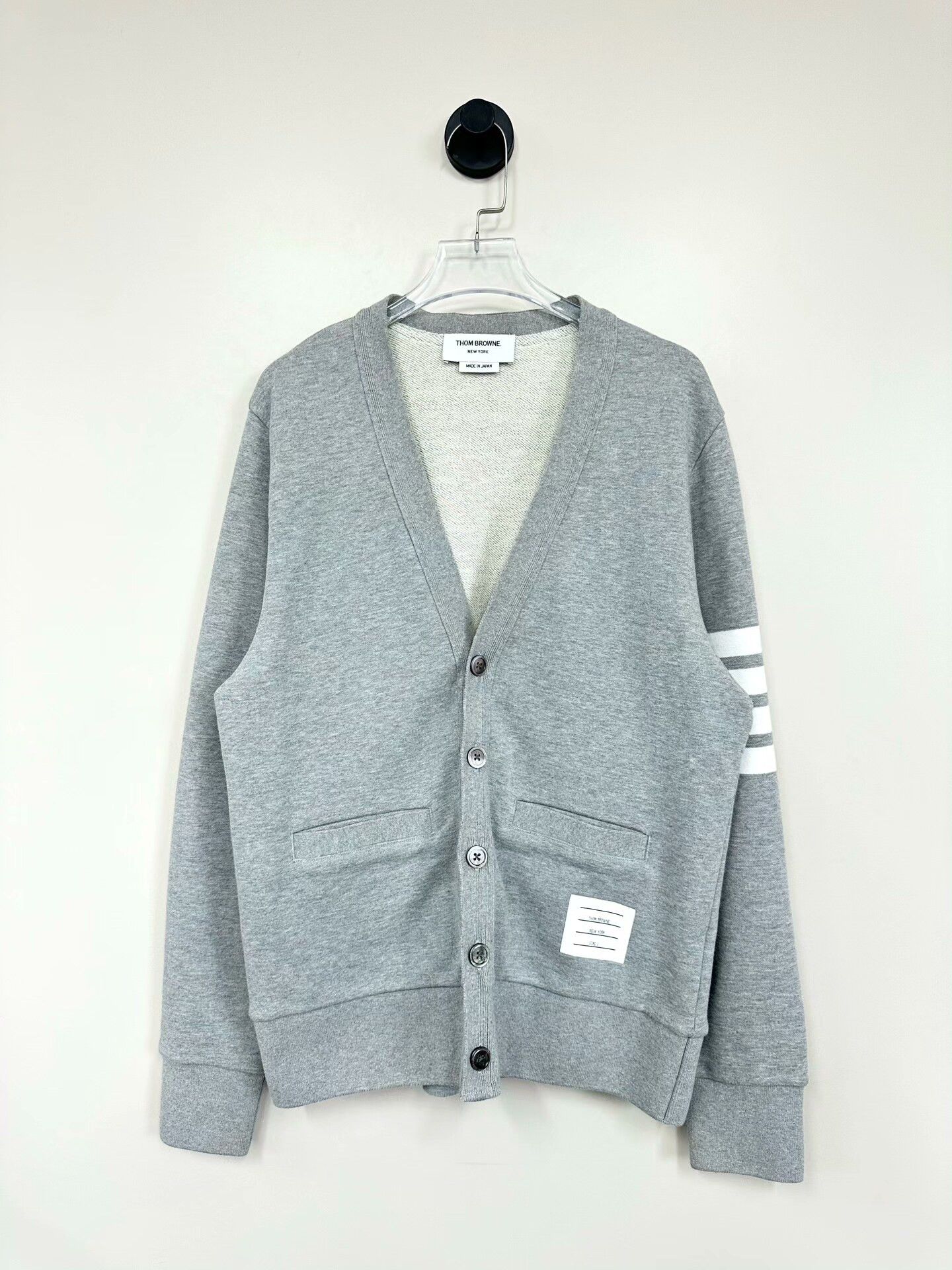 Thom Browne Gray Thom Browne Knit Cardigan Sweater Size US S / EU 44-46 / 1 - 1 Thumbnail