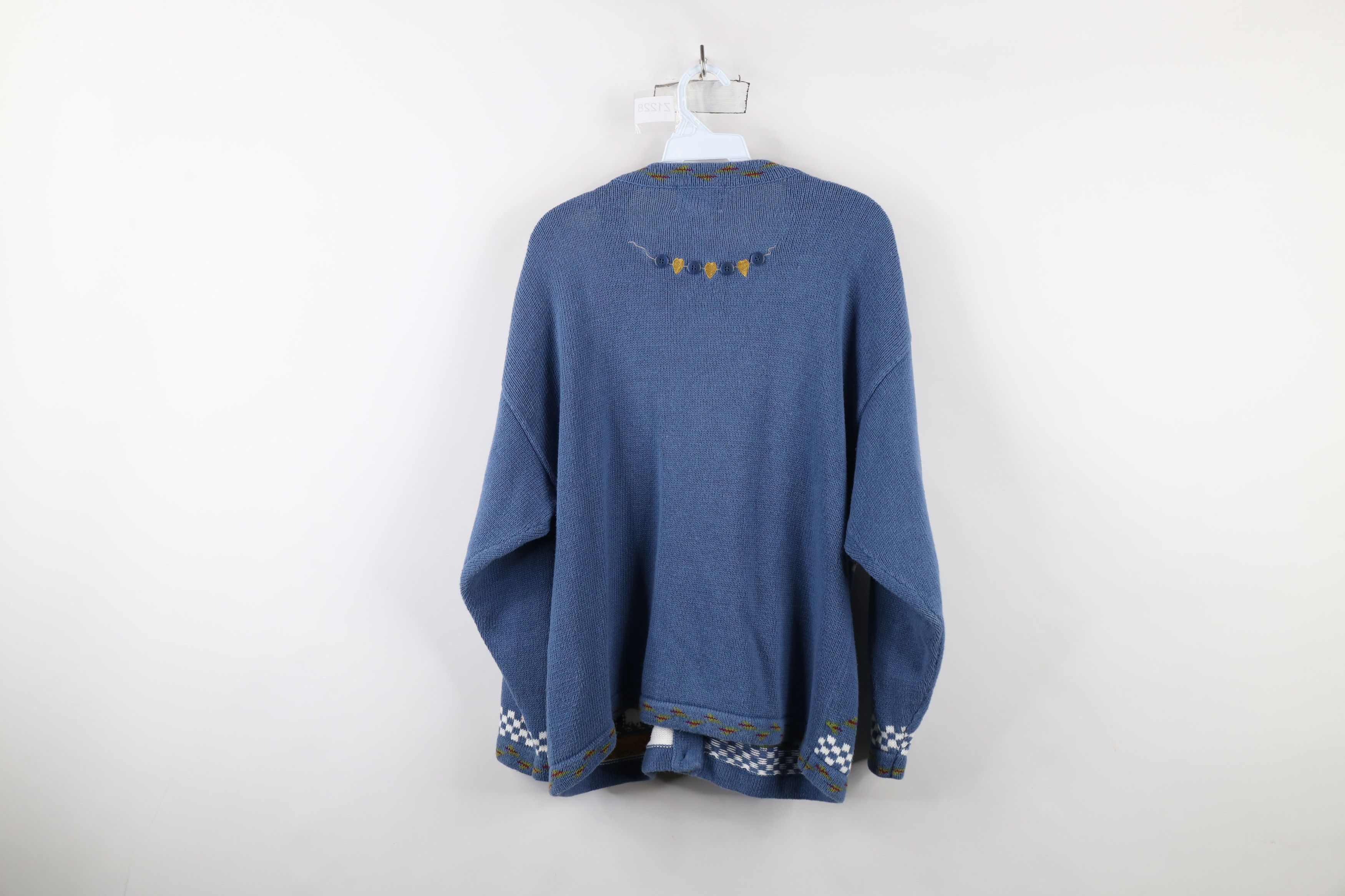 Vintage Vintage 90s Streetwear Angel Garden Tree Cardigan Sweater Size L / US 10 / IT 46 - 13 Thumbnail