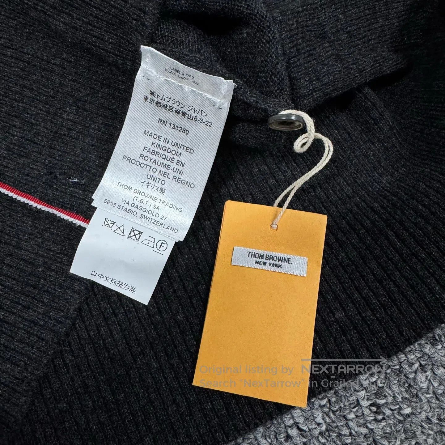 Thom Browne Thom Browne Four stripes; wool knit sweater| Size US L / EU 52-54 / 3 - 7 Thumbnail