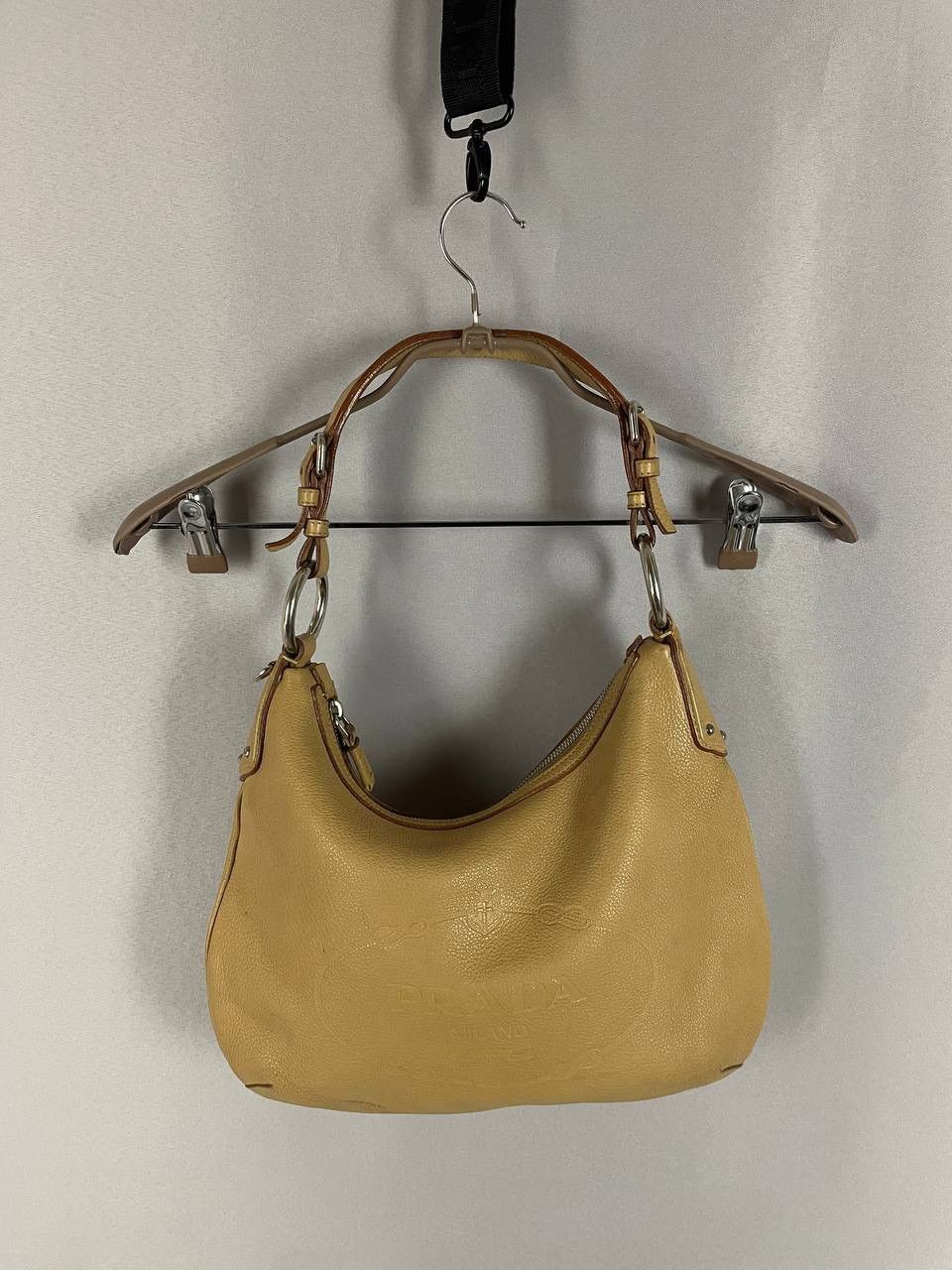 Prada Prada Bag Leather Camel Hobo Size ONE SIZE - 2 Thumbnail