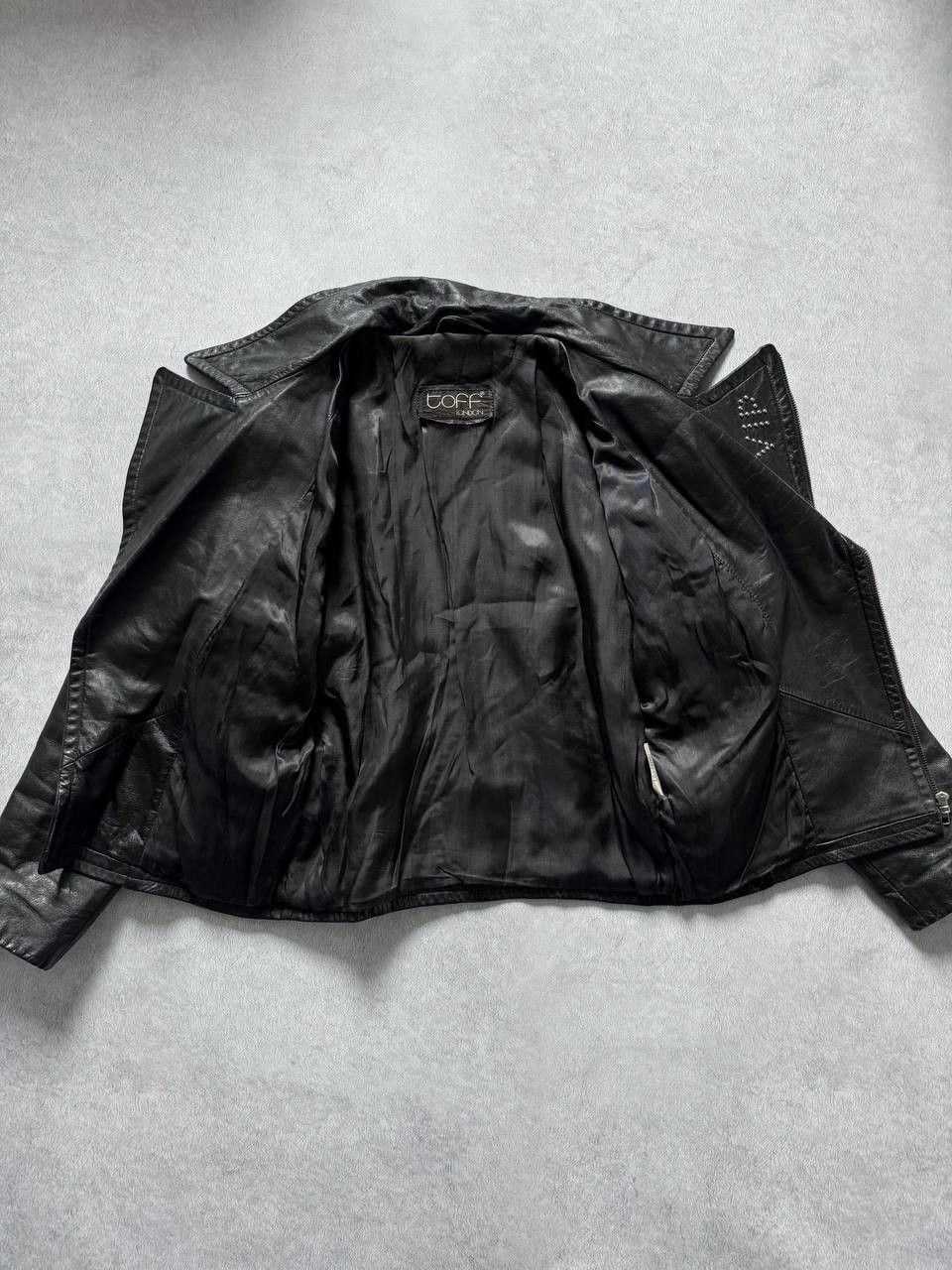 Vintage Vintage 90s Leather Black Motorcycle Jacket Size S / US 4 / IT 40 - 11 Thumbnail