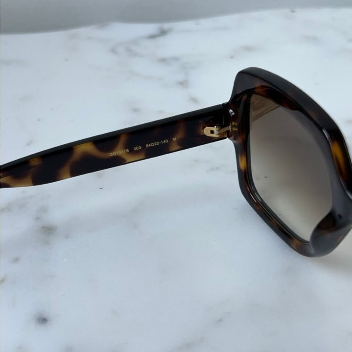 Gucci NEW GUCCI GG1337S Brown Havana Square Sunglasses Size ONE SIZE - 7 Thumbnail