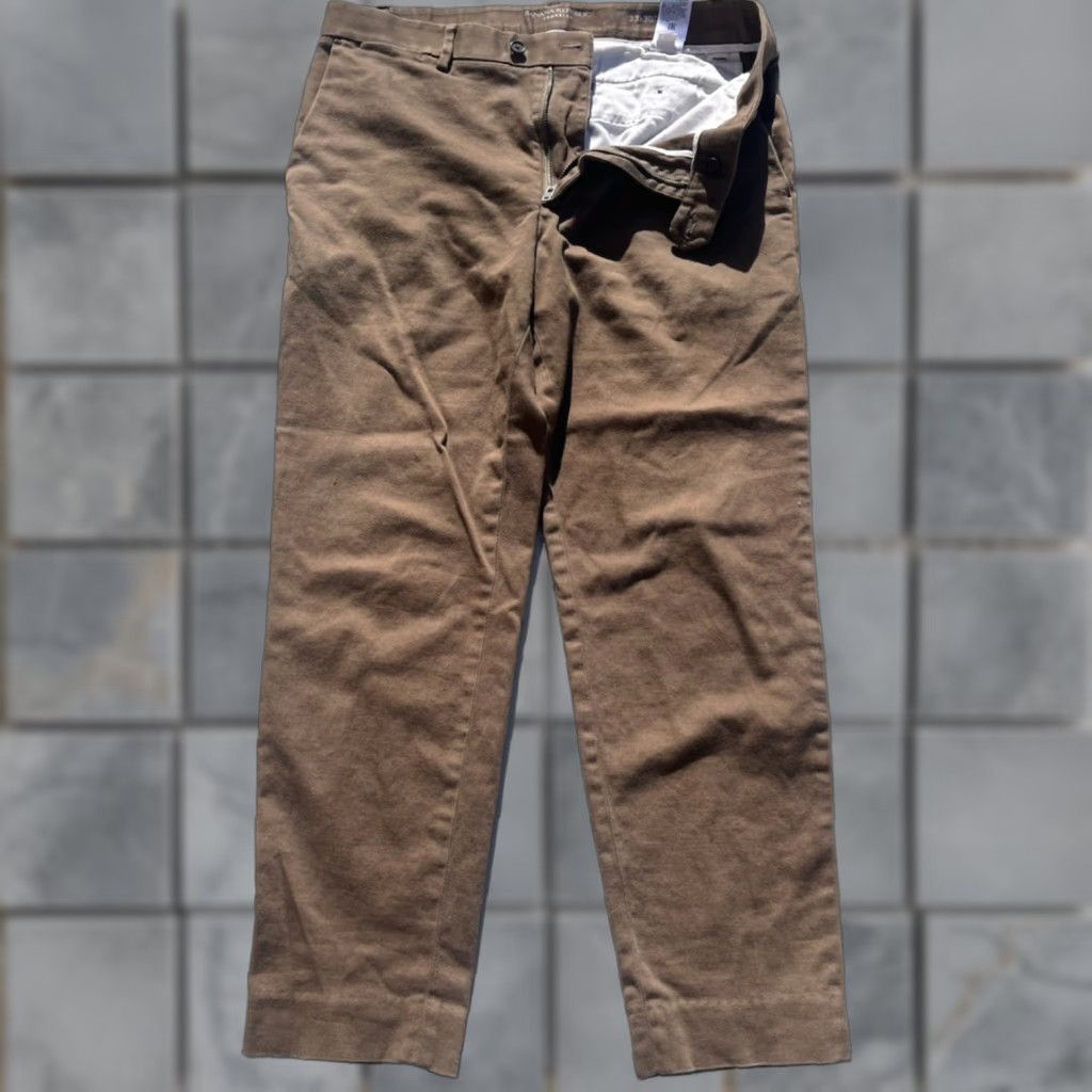 Banana Republic Banana Republic Men's Pants Traveler 33x30 Brown Stretch Casual City Business Size US 33 - 1 Thumbnail