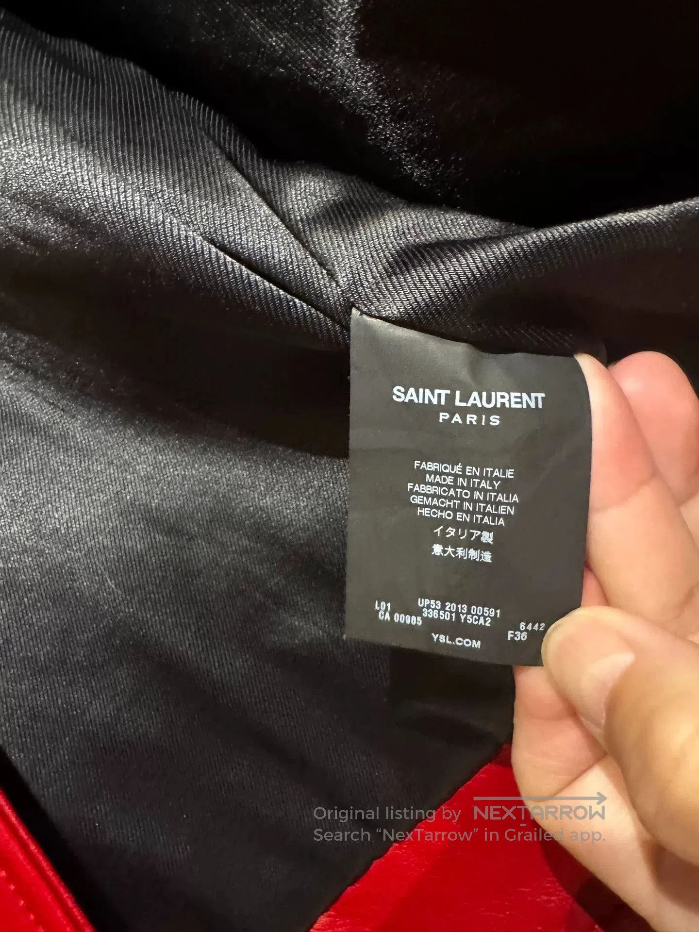 Saint Laurent Paris SAINT LAURENT Red Leather Biker Jacket. Size XS / US 0-2 / IT 36-38 - 6 Thumbnail