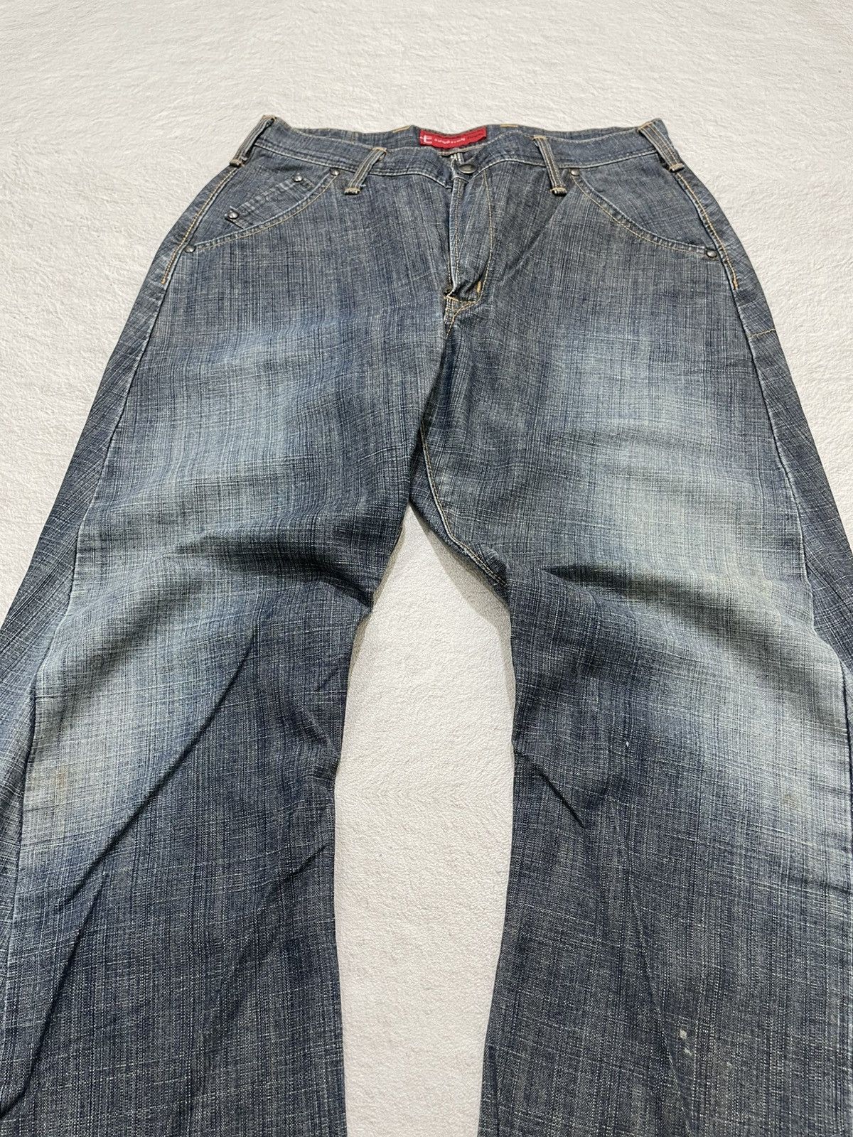 Le Grande Bleu (L.G.B.) 2000s Vintage Flared Jeans Edwin Denim Y2K Size US 30 / EU 46 - 2 Thumbnail