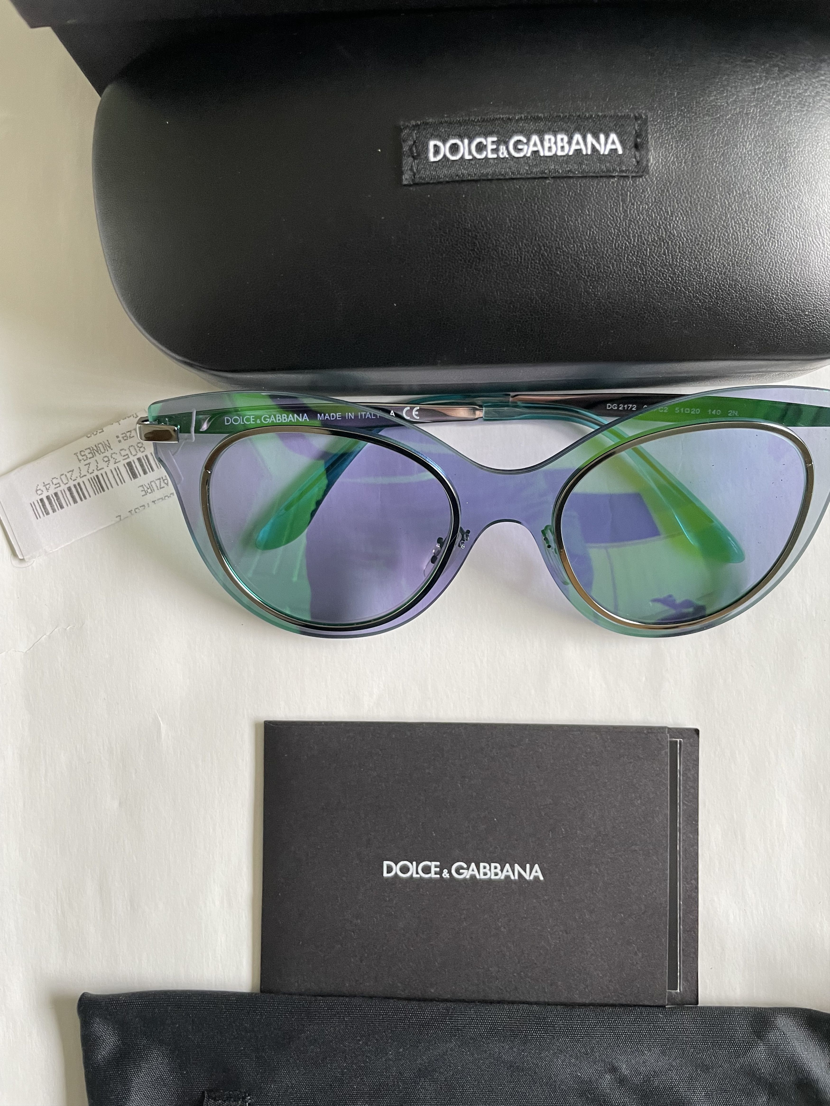 Dolce & Gabbana Dolce & Gabbana DG 2172 04/C2 Mirror Azure Sunglasses Size ONE SIZE - 4 Thumbnail