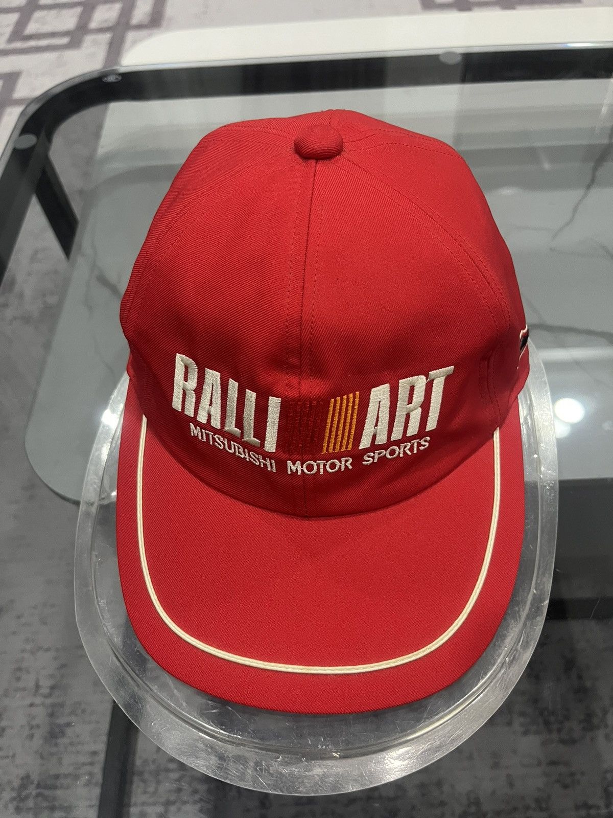 Vintage VINTAGE RALLIART MITSUBISHI RACING MOTORSPORT HAT Size ONE SIZE - 3 Thumbnail