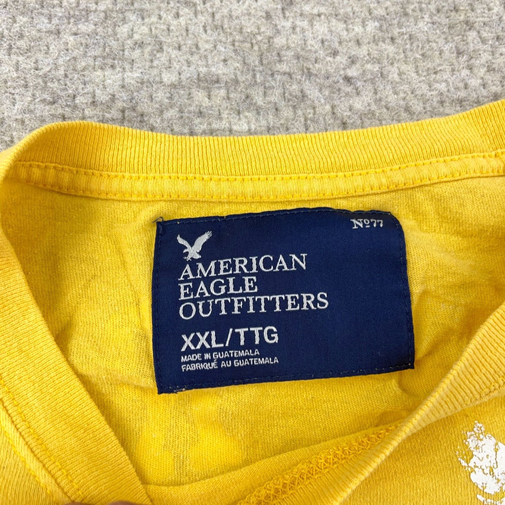 American Eagle Outfitters VINTAGE American Eagle Outfitters T-Shirt Men 2XL Yellow Long Sleeve Graphic Print Crew Neck Logo Rock Retro Bands 90s Mens Size US XXL / EU 58 / 5 - 6 Thumbnail