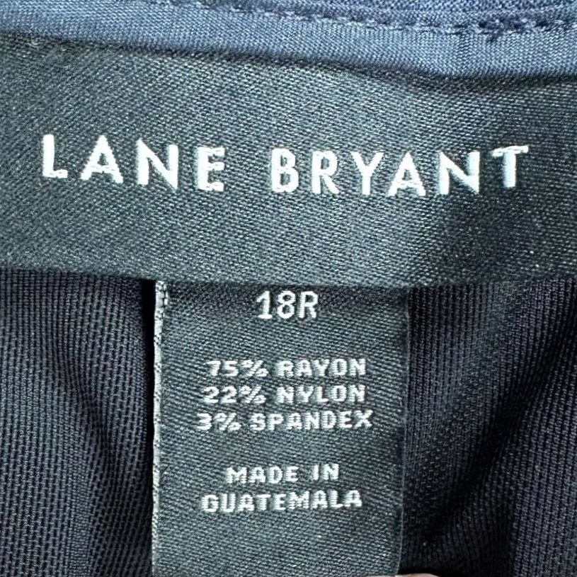 Vintage Lane Bryant Pants Womens 18R Regular Blue Nylon Blend Straight Hi-Rise NEW Size 40" / US 18 - 3 Thumbnail