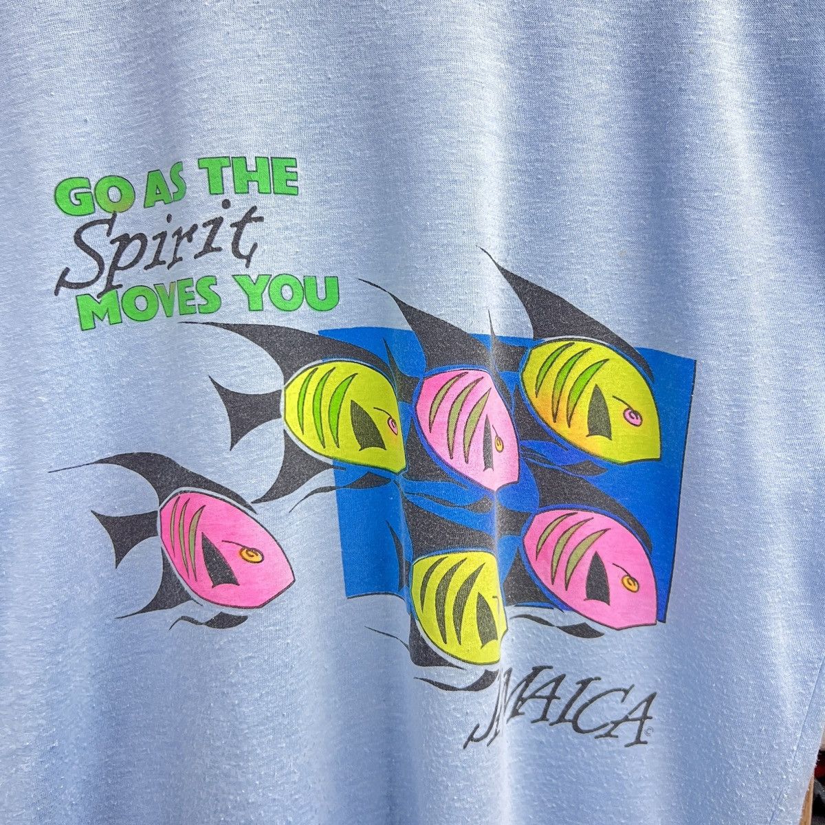 Vintage VTG GO AS THE SPIRIT TEE SIZE LARGE FIT MEDIUM Size US L / EU 52-54 / 3 - 2 Thumbnail