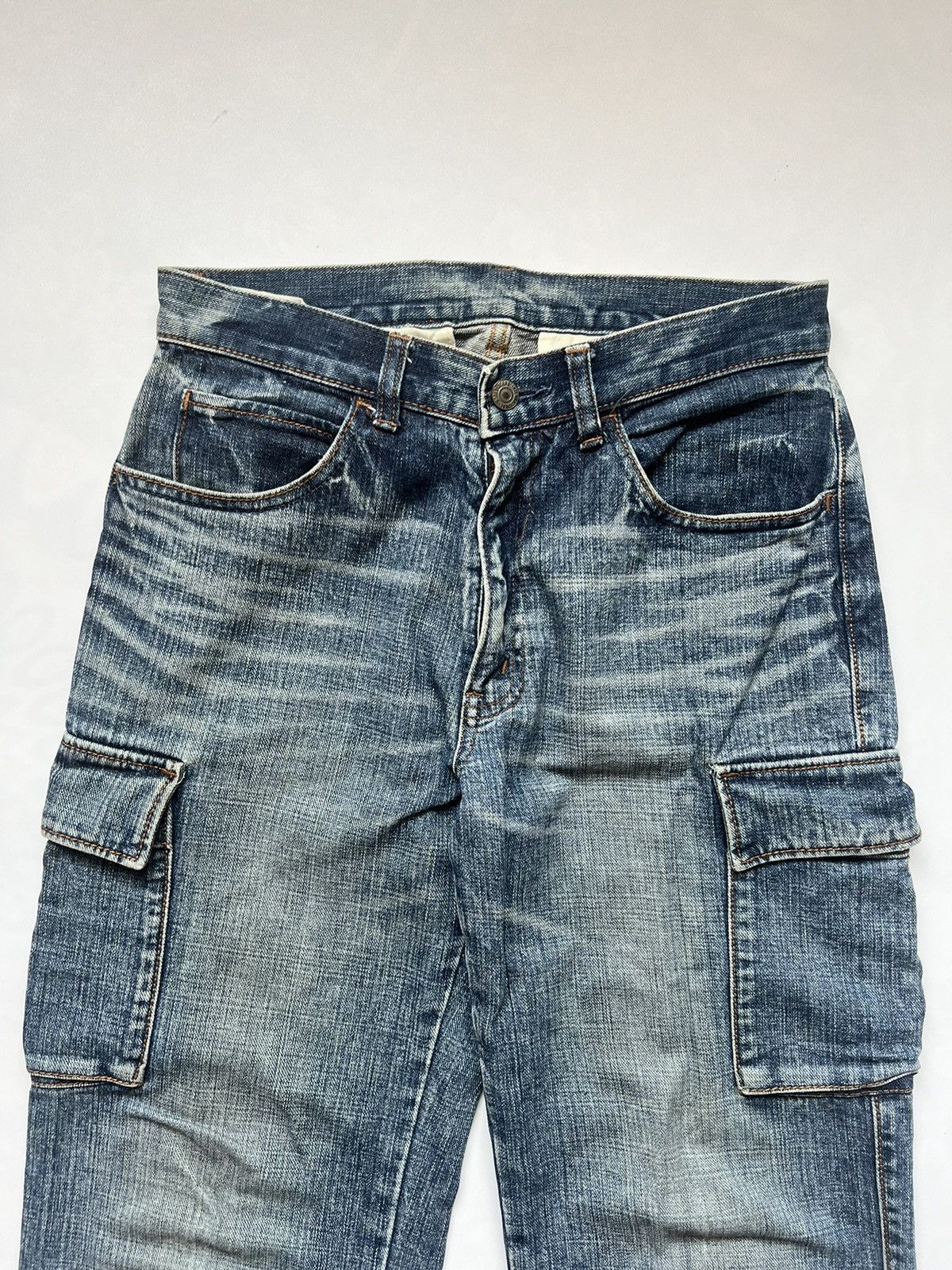 Big John Vintage Big John Denim Cargo Pants Size US 29 - 2 Thumbnail