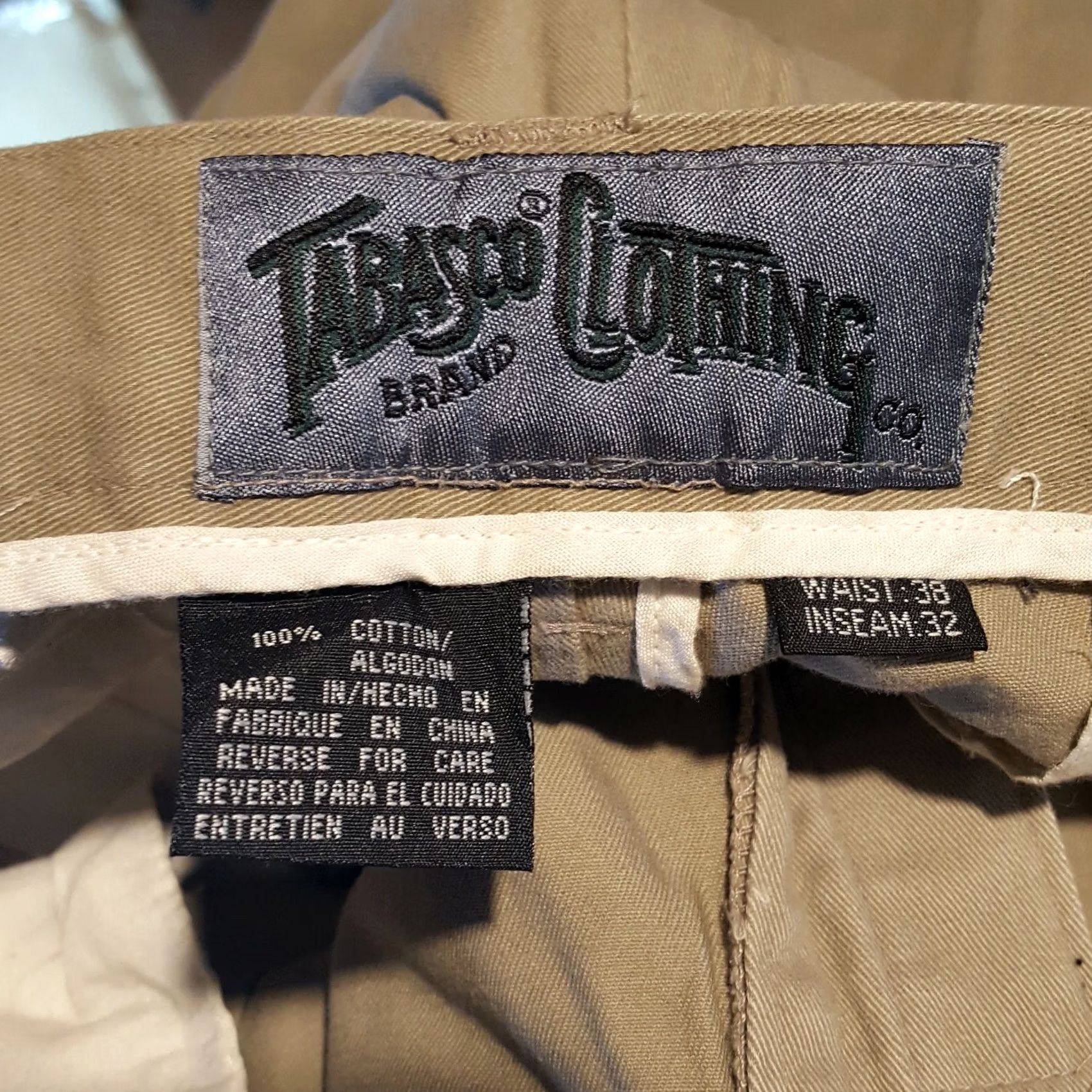 Vintage VINTAGE Tabasco Khaki Pleated Mens 38x31 Beige Tapered Dress Pants Golf Work Pants Clothing Size US 38 / EU 54 - 7 Thumbnail