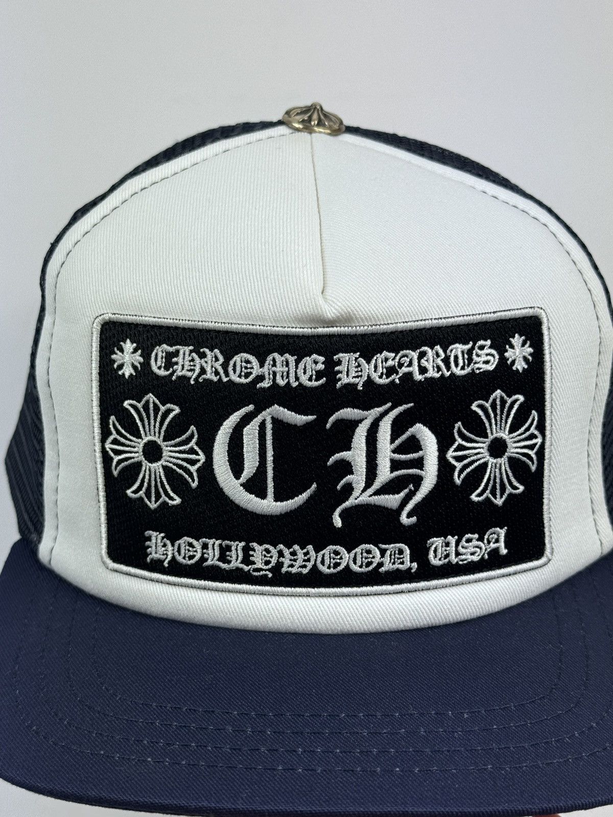 Chrome Hearts NAVY LOGO EMBROIDERED CAP ‼️RARE‼️ HONG KONG EXCLUSIVE * Size ONE SIZE - 3 Thumbnail