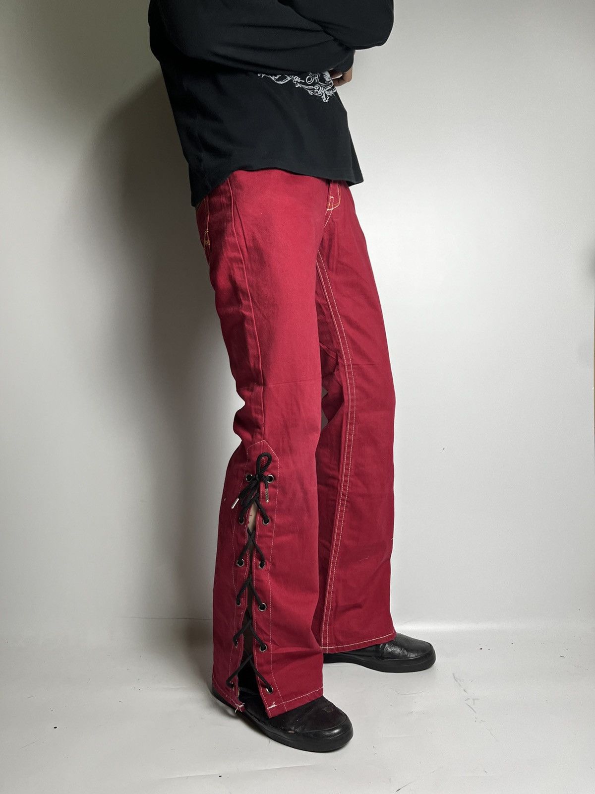 If Six Was Nine × Japanese Brand × Le Grande Bleu (L.G.B.) lace up oolalasasson pant japanese brand Size US 27 - 19 Thumbnail
