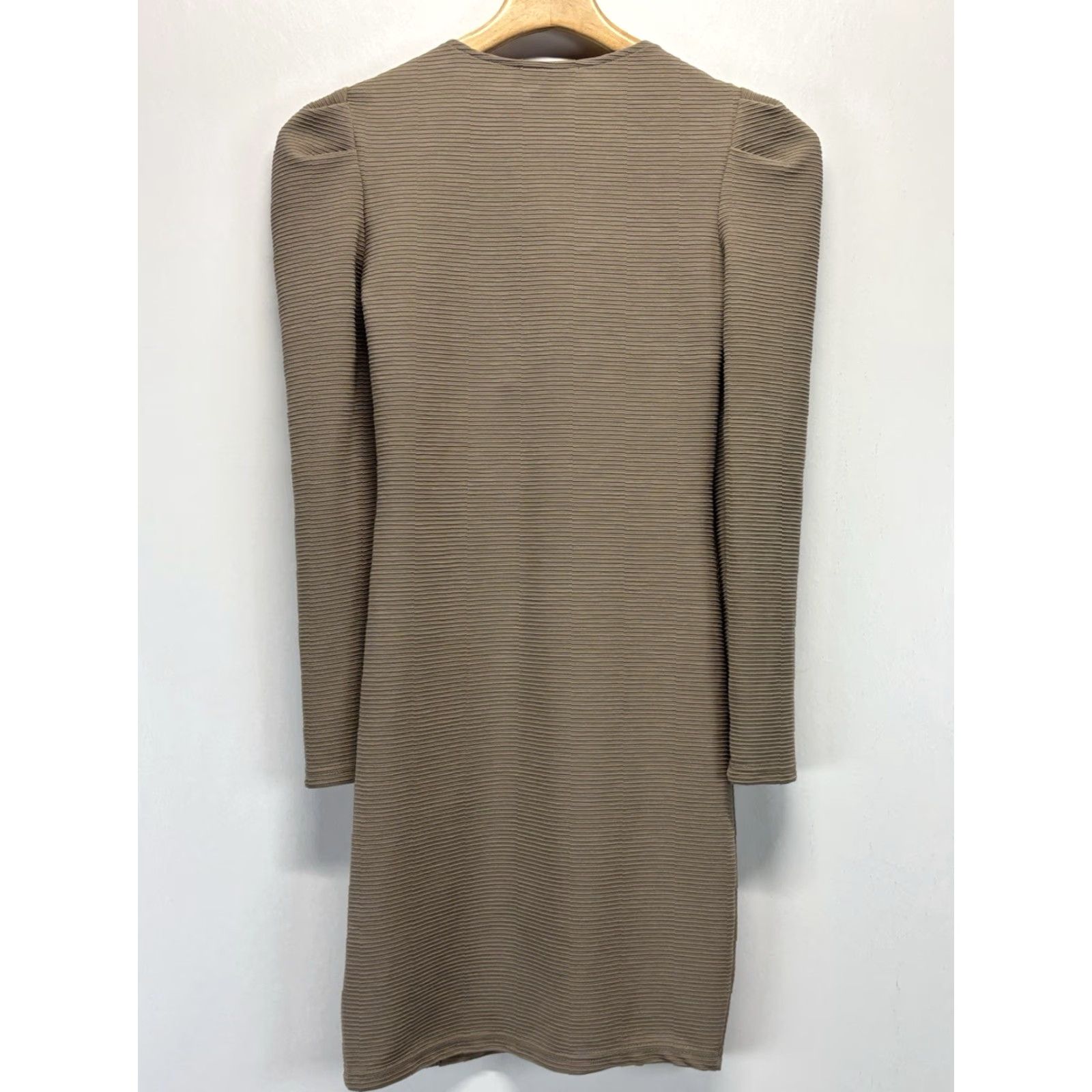 Betsey Johnson NEW Betsey Johnson Ribbed Bodycon Dress XS Brown Long Sleeve Square Neck Party/Cocktail Womens Size XS / US 0-2 / IT 36-38 - 3 Thumbnail