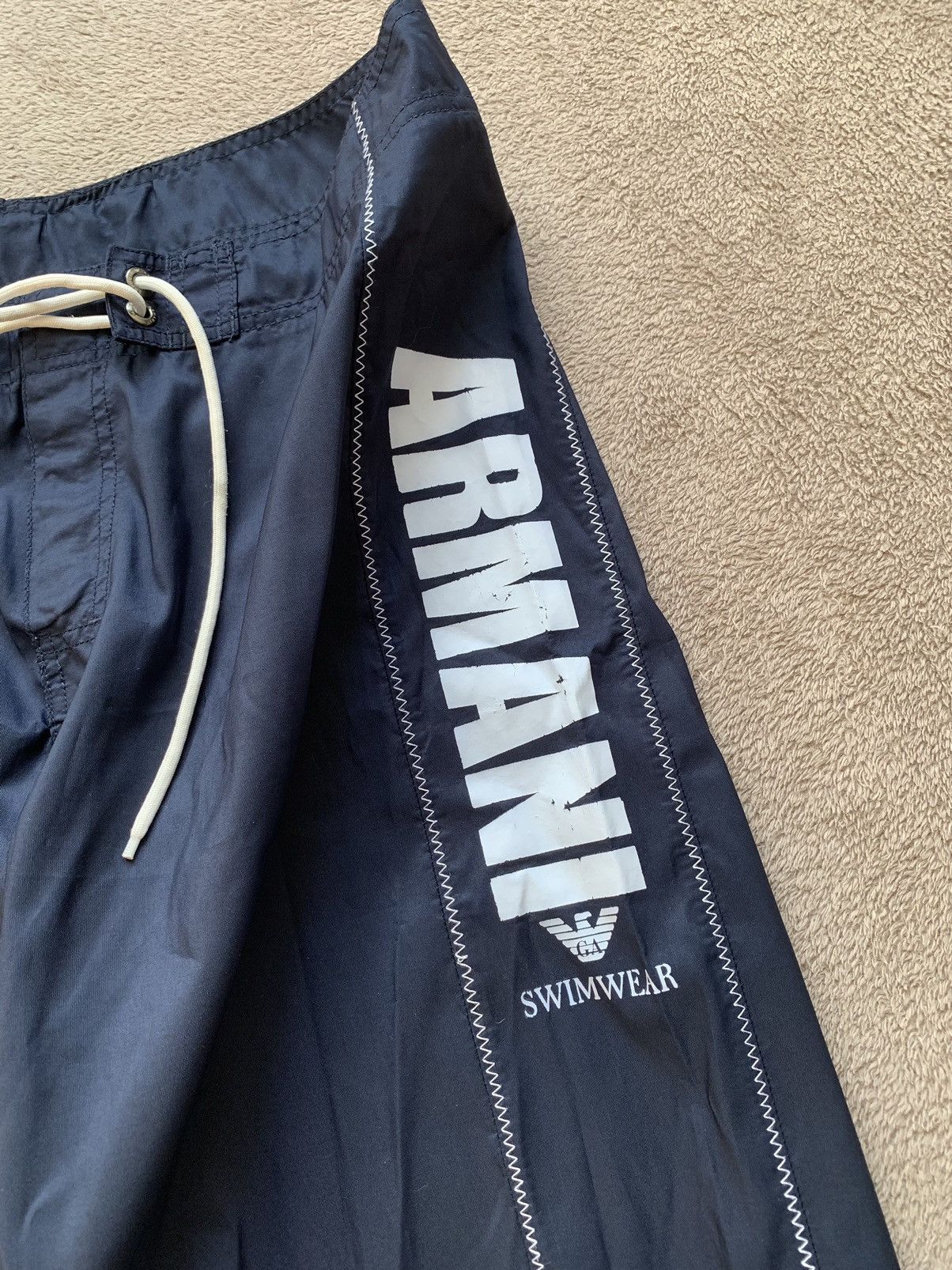 Armani × Vintage Emporio Armani vintage Y2K baggy Shorts Size US 36 / EU 52 - 2 Thumbnail