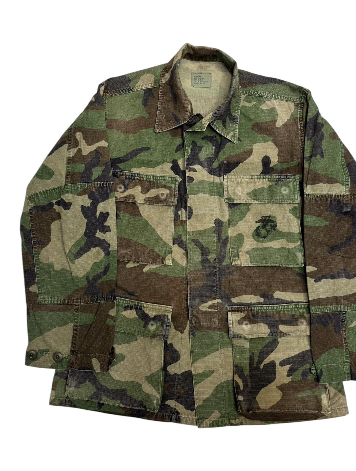 If Six Was Nine 🔥VINTAGE US ARMY WOODLAND CAMOUFLAGE PATTERN MILITARY JACKET Size US S / EU 44-46 / 1 - 5 Thumbnail