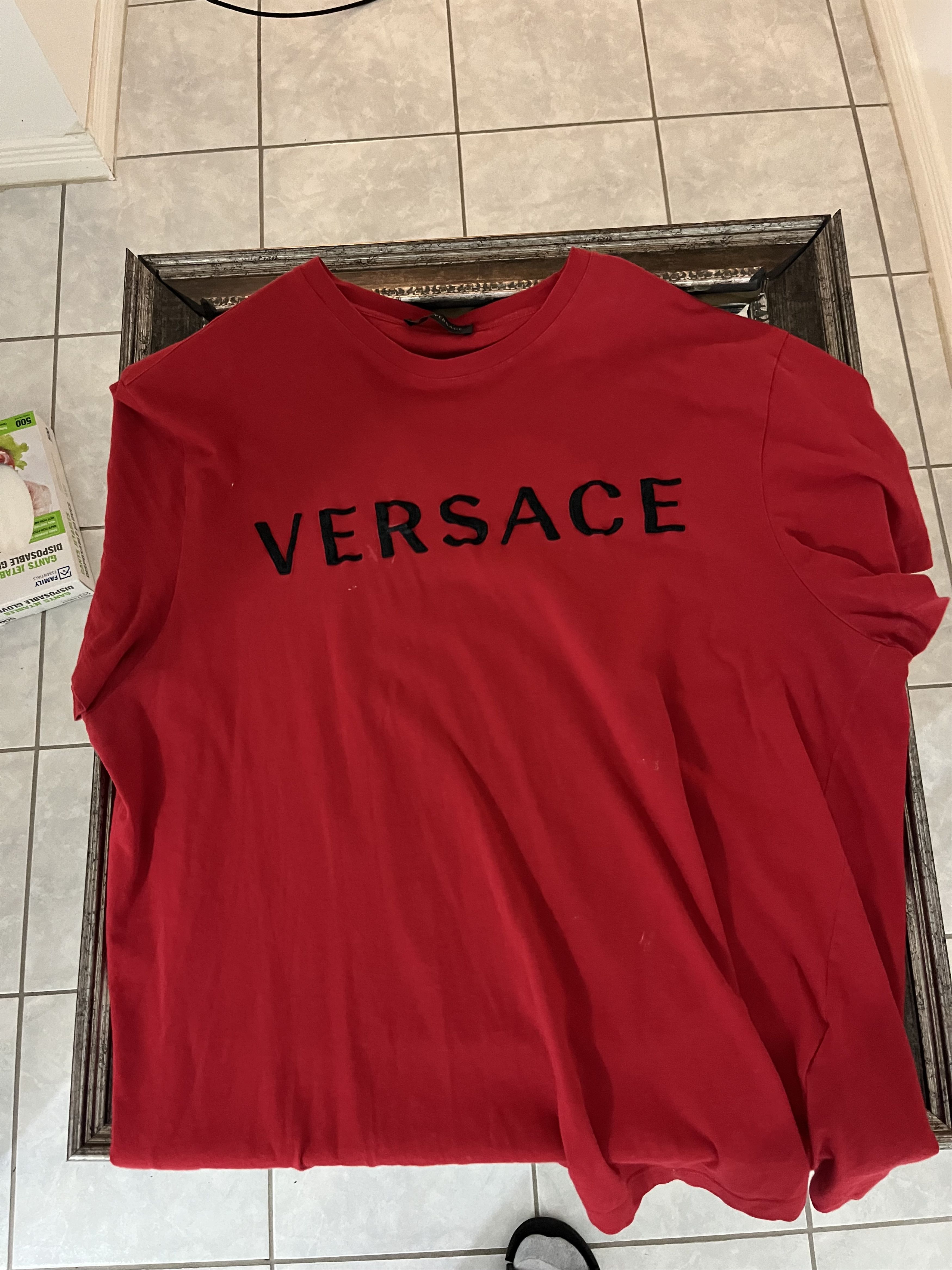 Versace Versace Red Print T Shirt Size US L / EU 52-54 / 3 - 1 Thumbnail