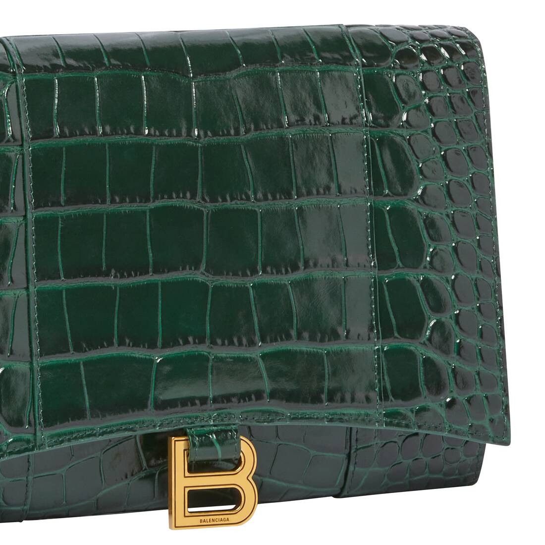 Balenciaga o1tr1nto0525 Size: OS / Hourglass Gusset Pouch Crocodile Size ONE SIZE - 6 Thumbnail