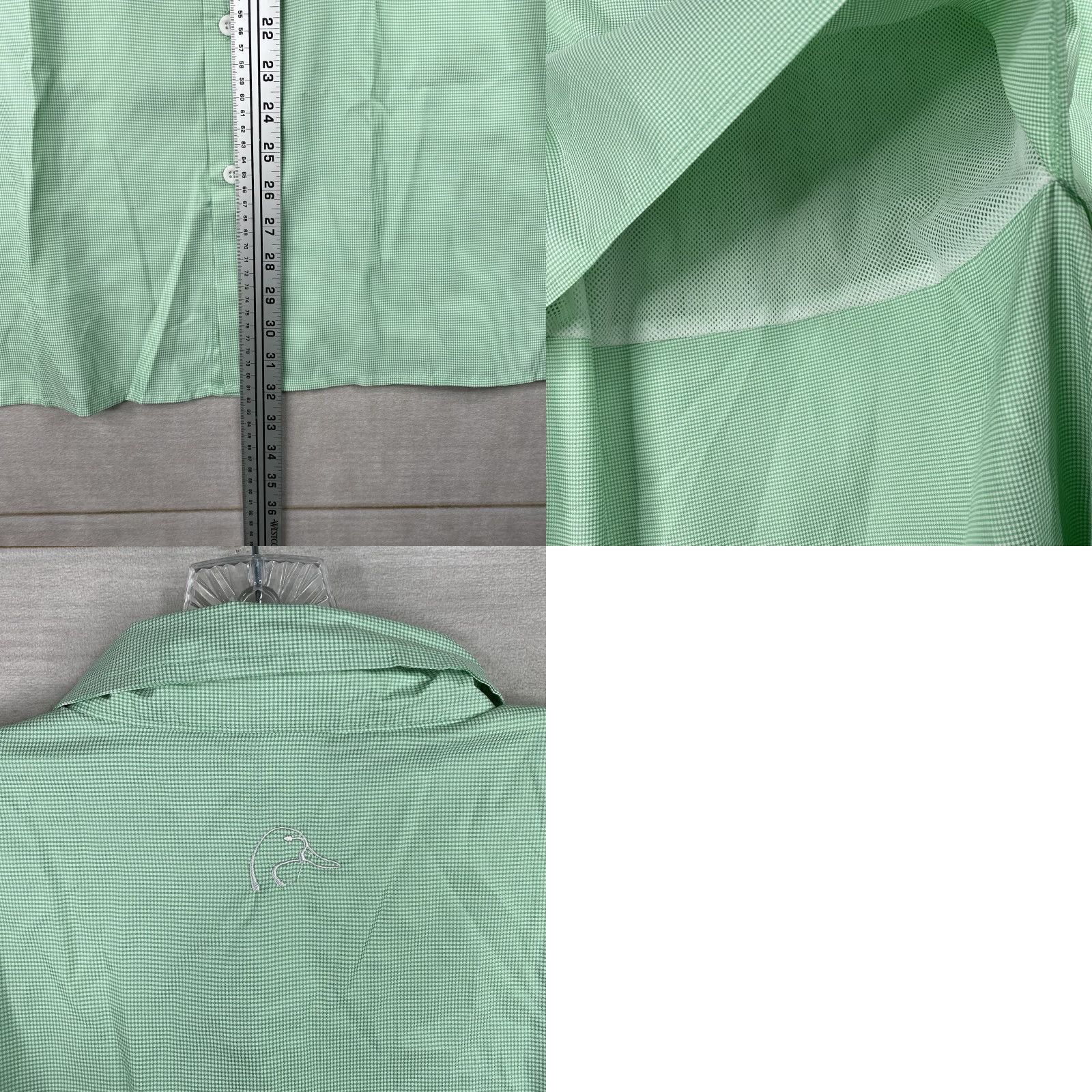 Vintage Ducks Unlimited Button-Up Shirt Mens L Green Micro Checks Long Sleeve Vented Shirt Mens L Green Micro Checks Vented Size US L / EU 52-54 / 3 - 8 Thumbnail